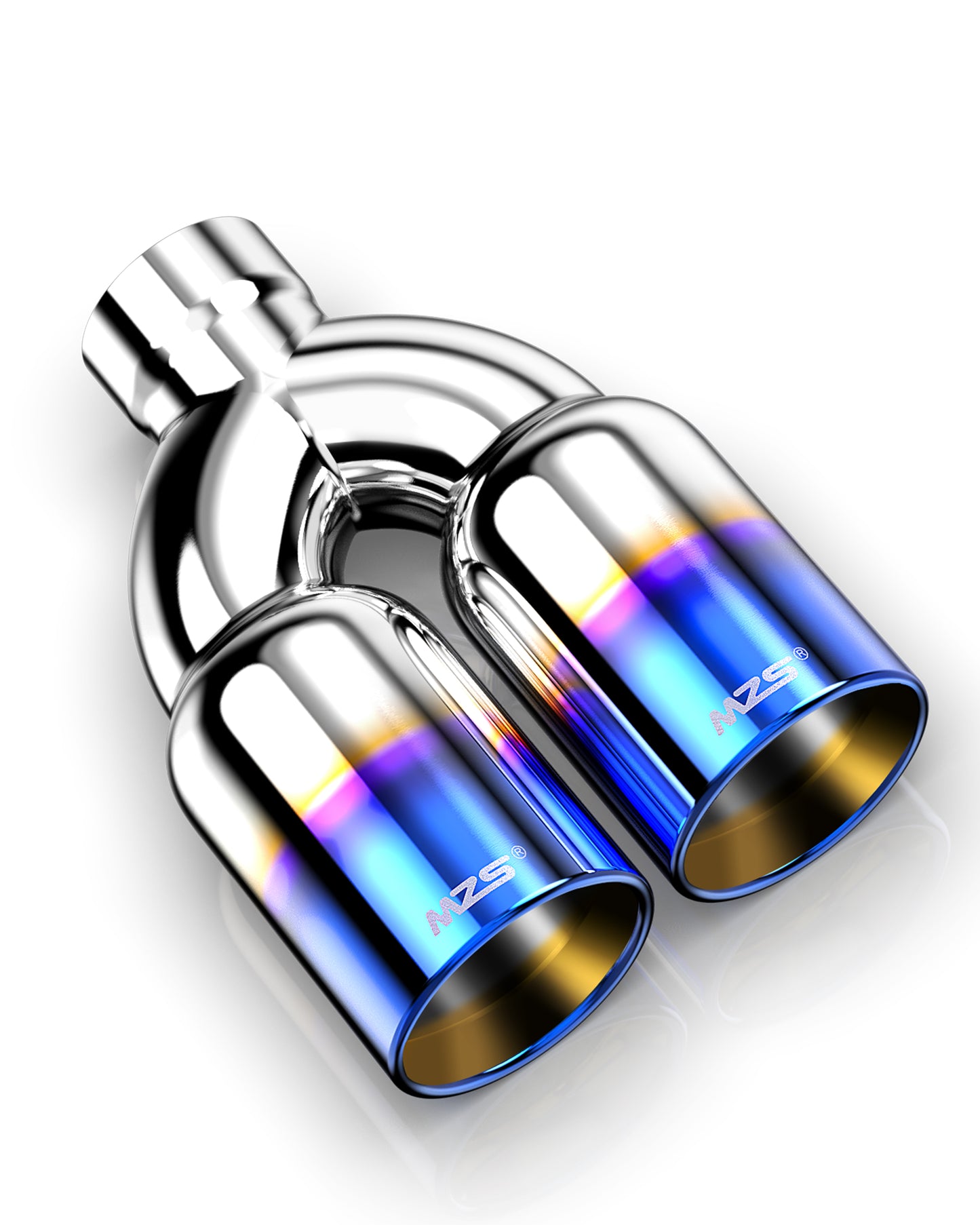 MZS Exhaust Tip, 2.5" Inlet 3.5" Outlet 9.5" Length Tailpipe Universal - Stainless Steel