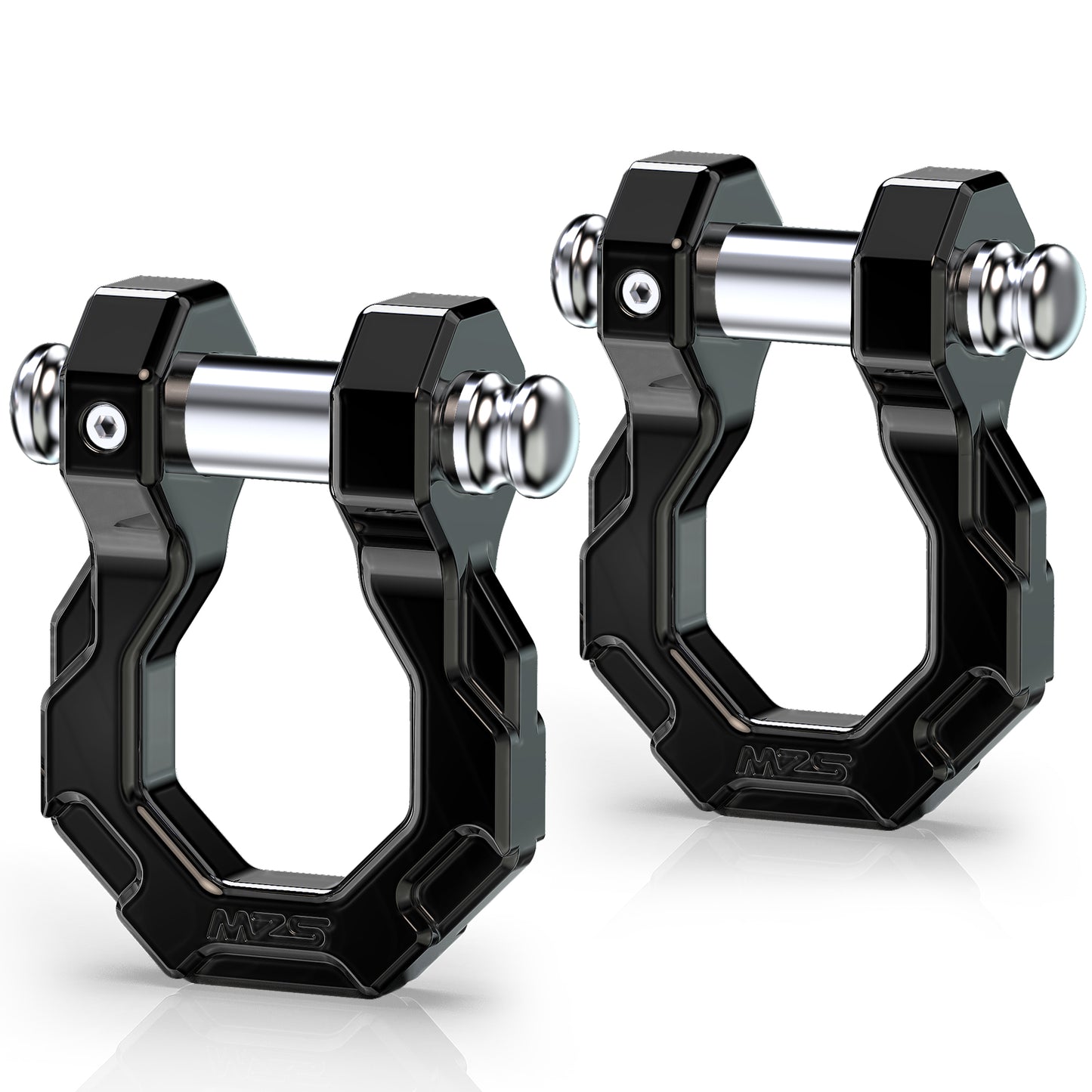 MZS D Ring Shackles, 3/4" Clevis Shackle with 7/8 Pin for Towing Off-Road Use Vehicle Recovery