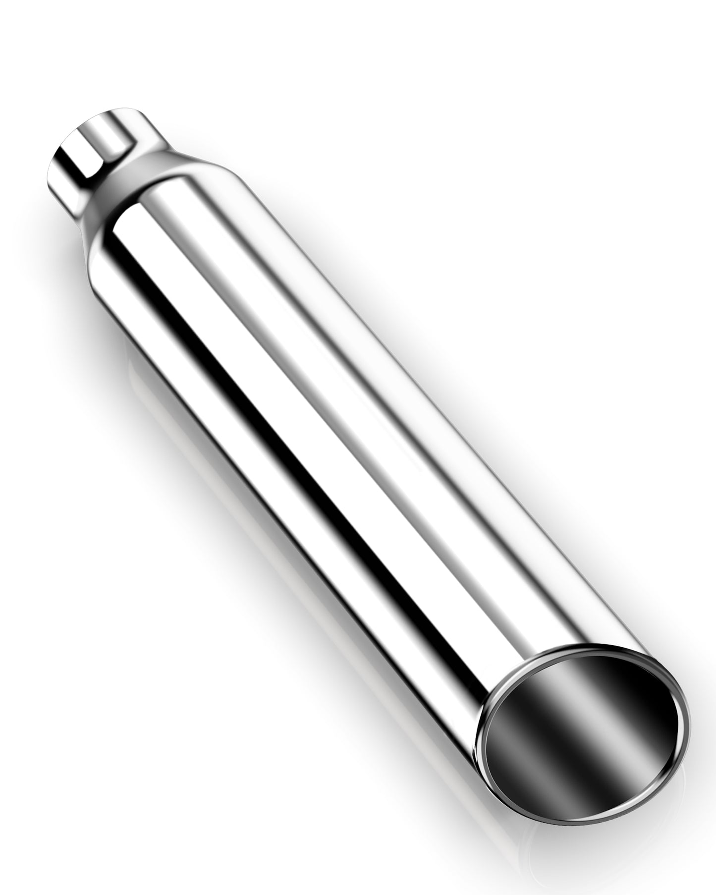 MZS Exhaust Tip, 2.5" Inlet 4" Outlet 18" Length Tailpipe Universal - Stainless Steel