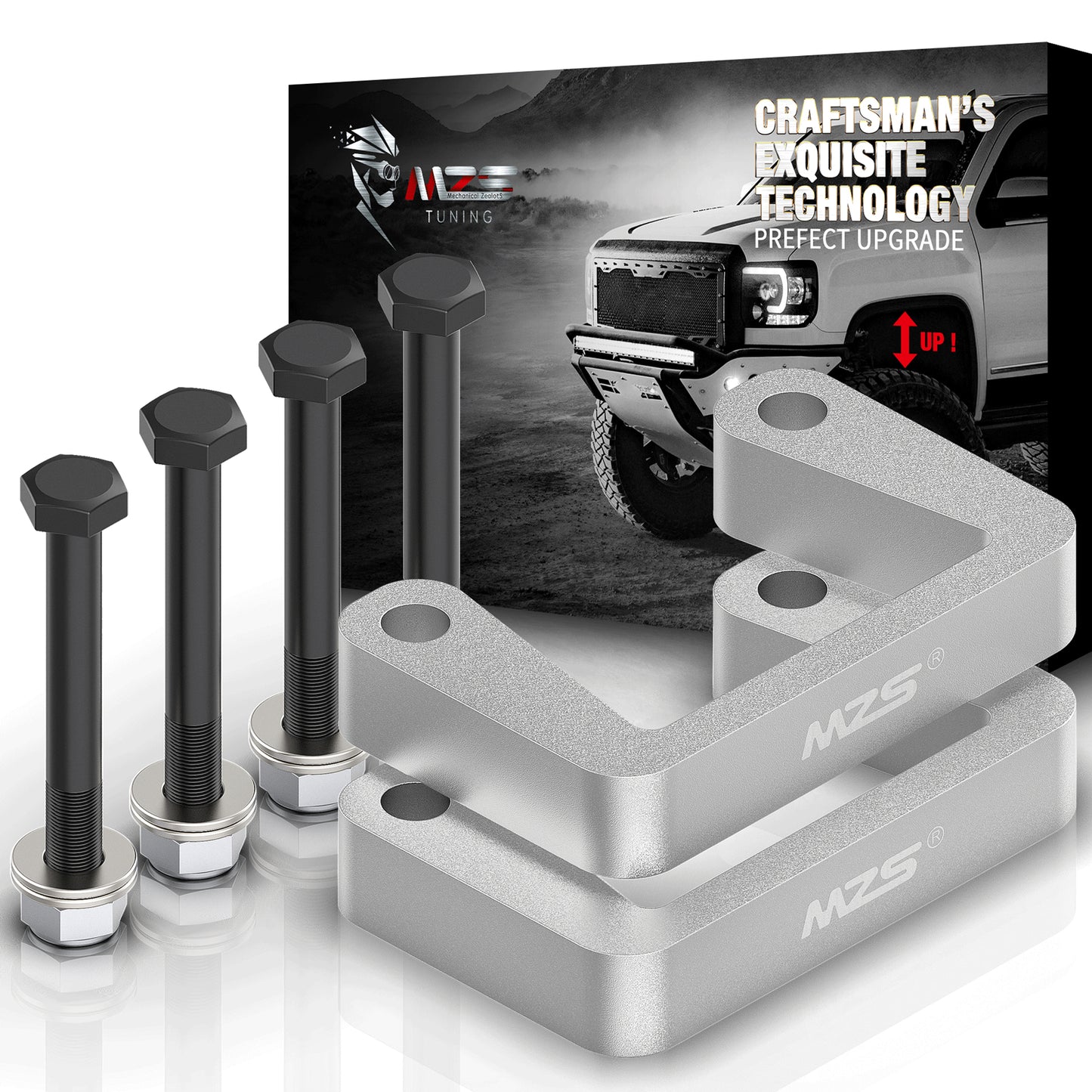 MZS Leveling Kit, Front Lift Kit Compatible with Silverado Sierra Tahoe Avalanche Suburban Yukon 2WD 4WD