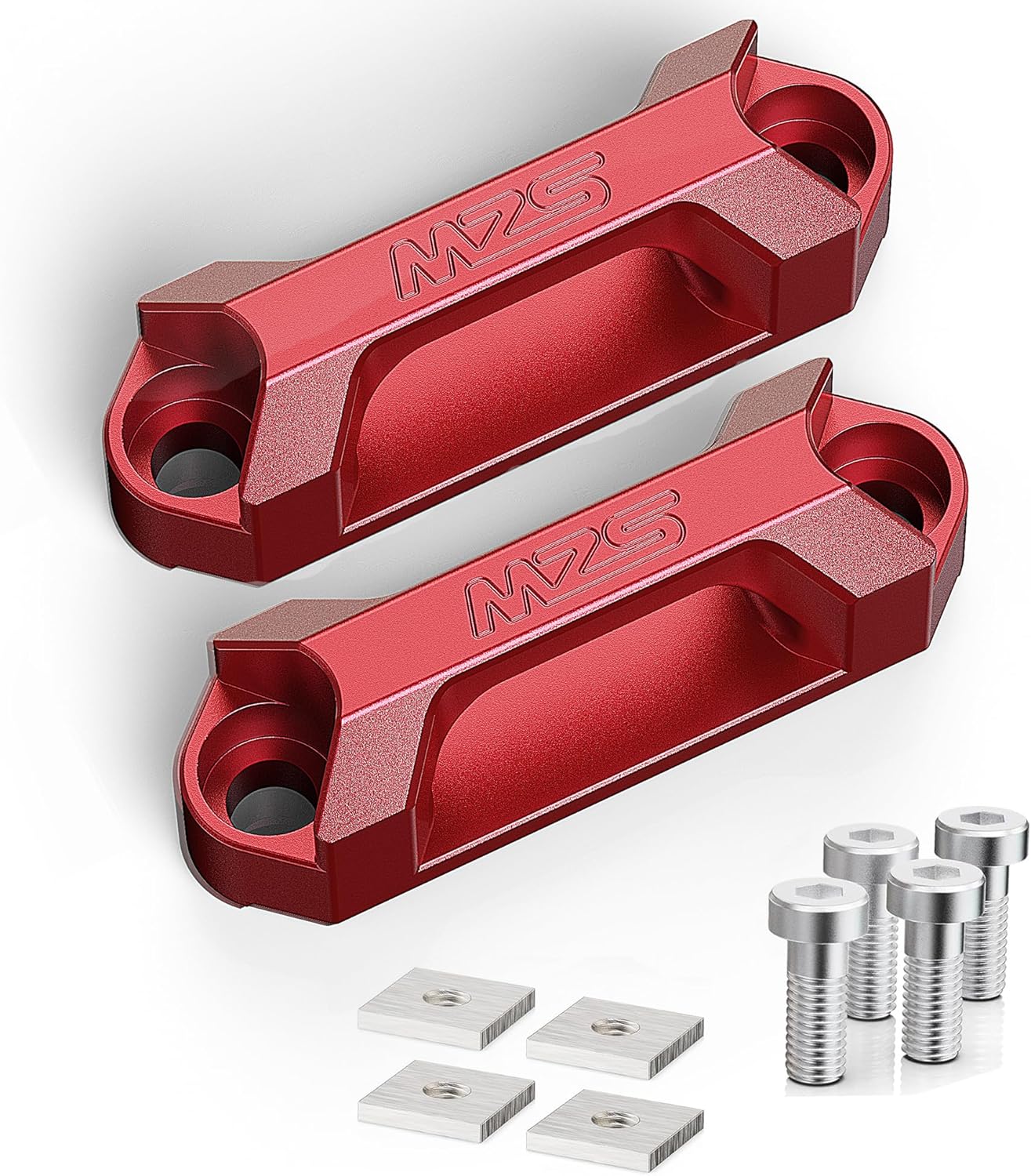 MZS T Track Tie Down Anchors, T-Slot Cleats Fit for Most Crossbar Roof Rack Tonneau Cover, Compatible Pickup Truck RV Kayak Boat Canoe with T/C Channels T-Rail, Pack of 2