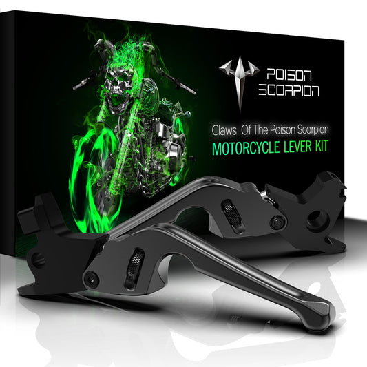 POISON SCORPION Motorcycle Clutch Brake Levers Wheel Adjustable CNC Compatible with Harley Davidson