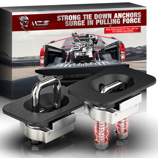 MZS Stake Pocket D-Rings - Ram/F150/Super Duty/Ranger/Silverado/Sierra - Surface Mount