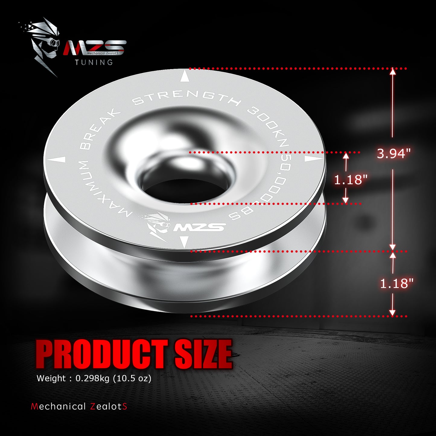 MZS Recovery Ring, 50,000 lbs Winch Snatch Ring for Towing Off-Road Use Vehicle Recovery