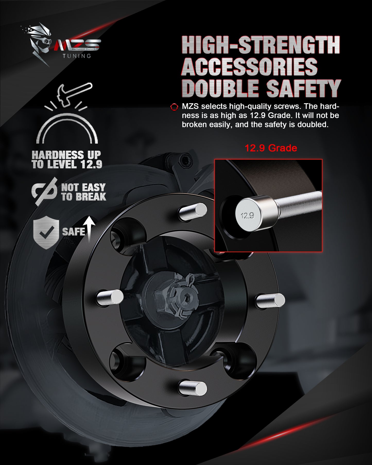 MZS 4x137 Wheel Spacers - 110mm M10×1.25 Fit for Commander Outlander Renegade Maverick Traxter ATV UTV