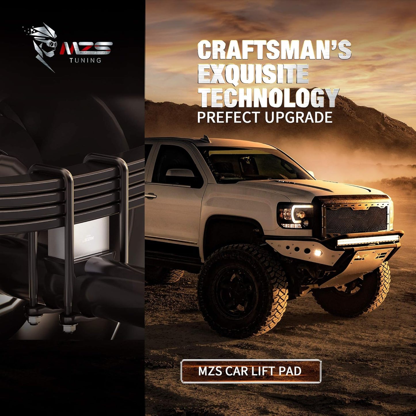 MZS Leveling Kit, Rear Lift Blocks Compatible with F250 F350 Super Duty Excursion 2WD 4WD