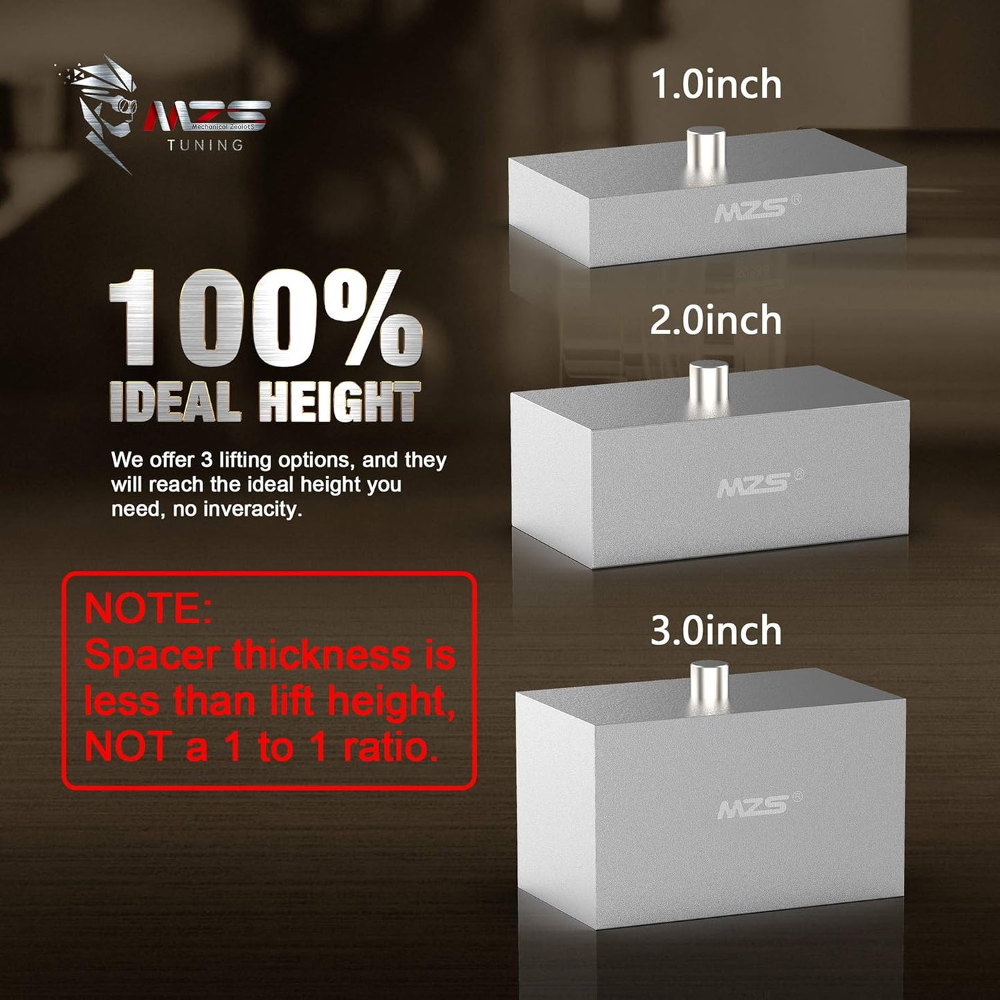 MZS Leveling Kit, Rear Lift Blocks Spacers Compatible with Tacoma Tundra 2WD 4WD