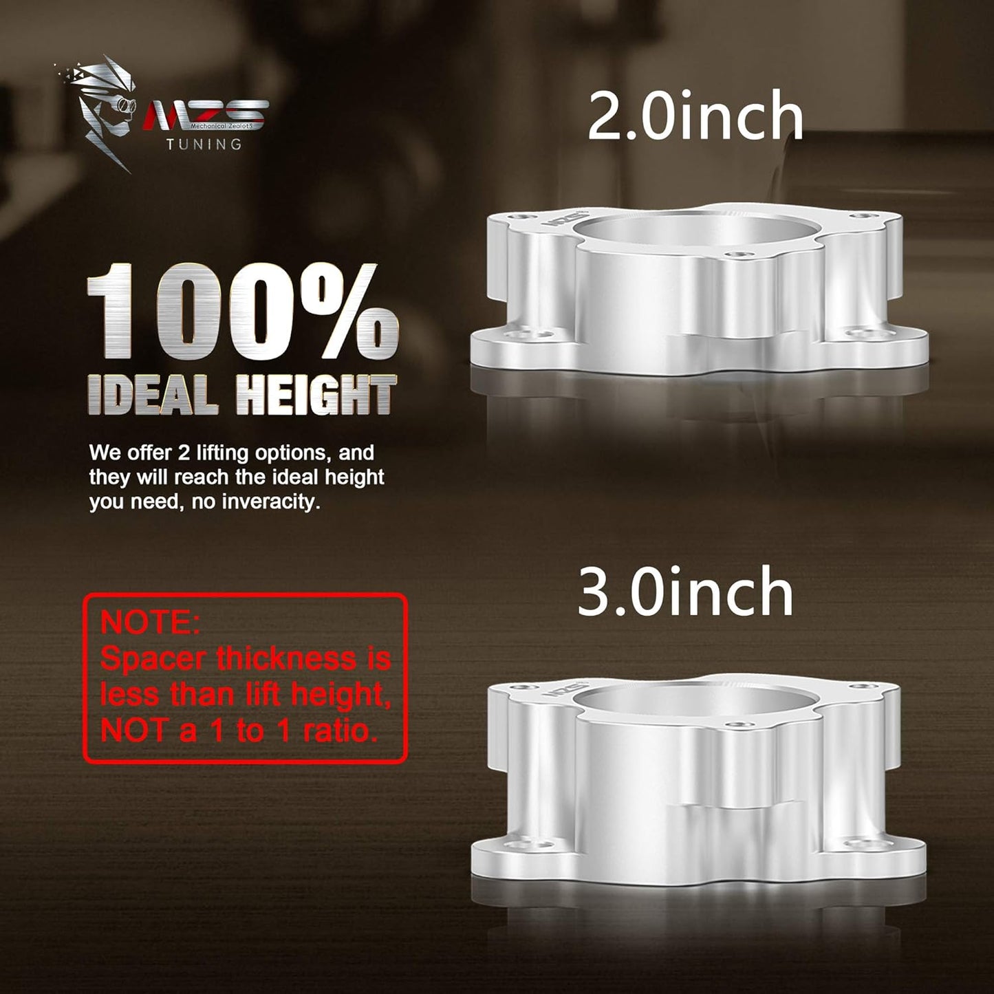 MZS Leveling Kit, 2 inch-3 inch Front Lift Strut Spacers Compatible with Frontie Xterra Pathfinder Equator 2WD 4WD