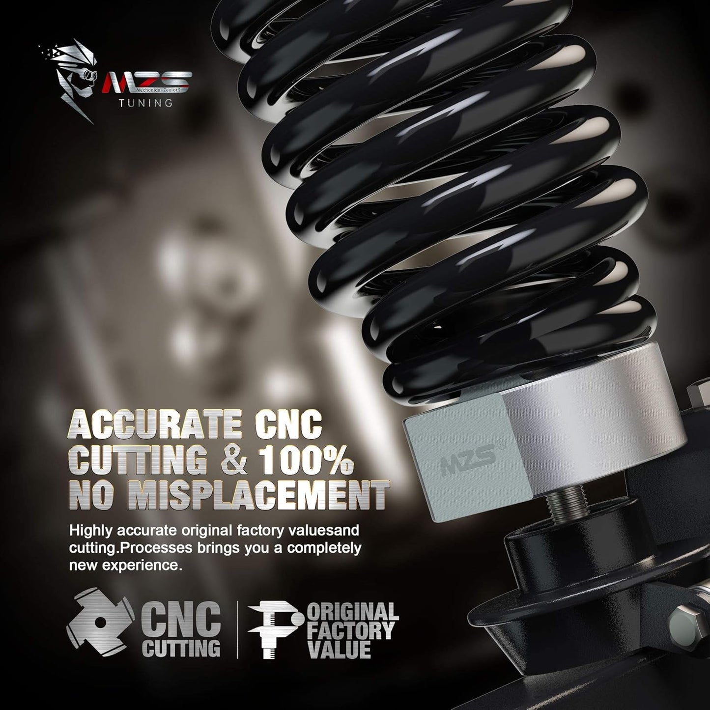 MZS Leveling Kit, 2 inch Front Lifts fit for F150 F250 F350 Super Duty Excursion with 3/4" Stud Extenders (2WD only)