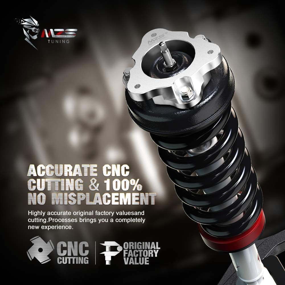 MZS Leveling Kit, Front Lift Kit + Rear Coil Spring Spacers Fit for Tahoe Suburban Yukon Avalanche 2WD 4WD Aluminum