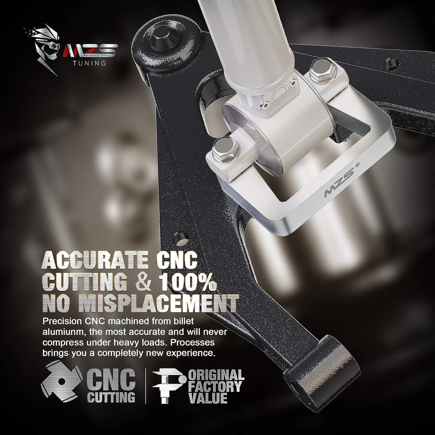 MZS Leveling Kit, Front Lift Kit + Rear Coil Spring Spacers Fit for Tahoe Suburban Yukon Avalanche 2WD 4WD Aluminum