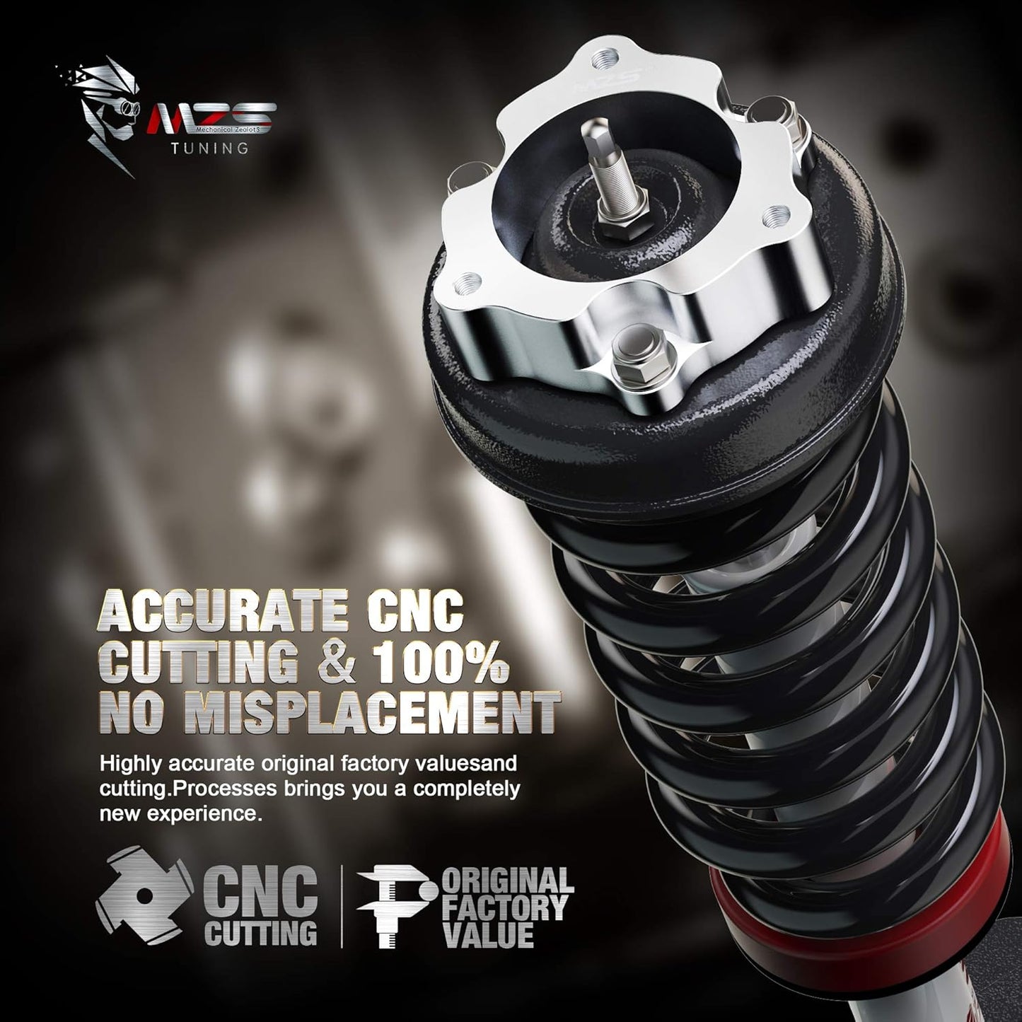 MZS Leveling Kit, 2 inch-3 inch Front Lift Strut Spacers Compatible with Tacoma 4Runner FJ Cruiser 2WD 4WD