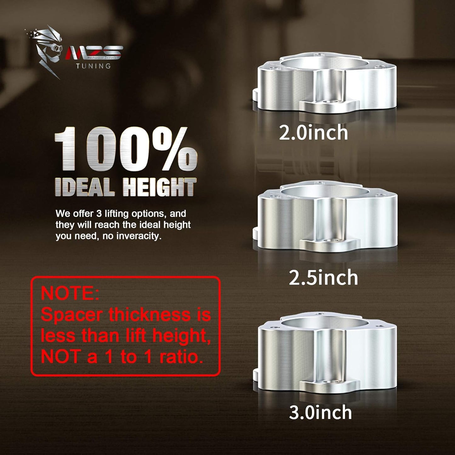 MZS Leveling Kit, 2 inch-3 inch Front Lift Strut Spacers Compatible with Tundra Sequoia 2WD 4WD
