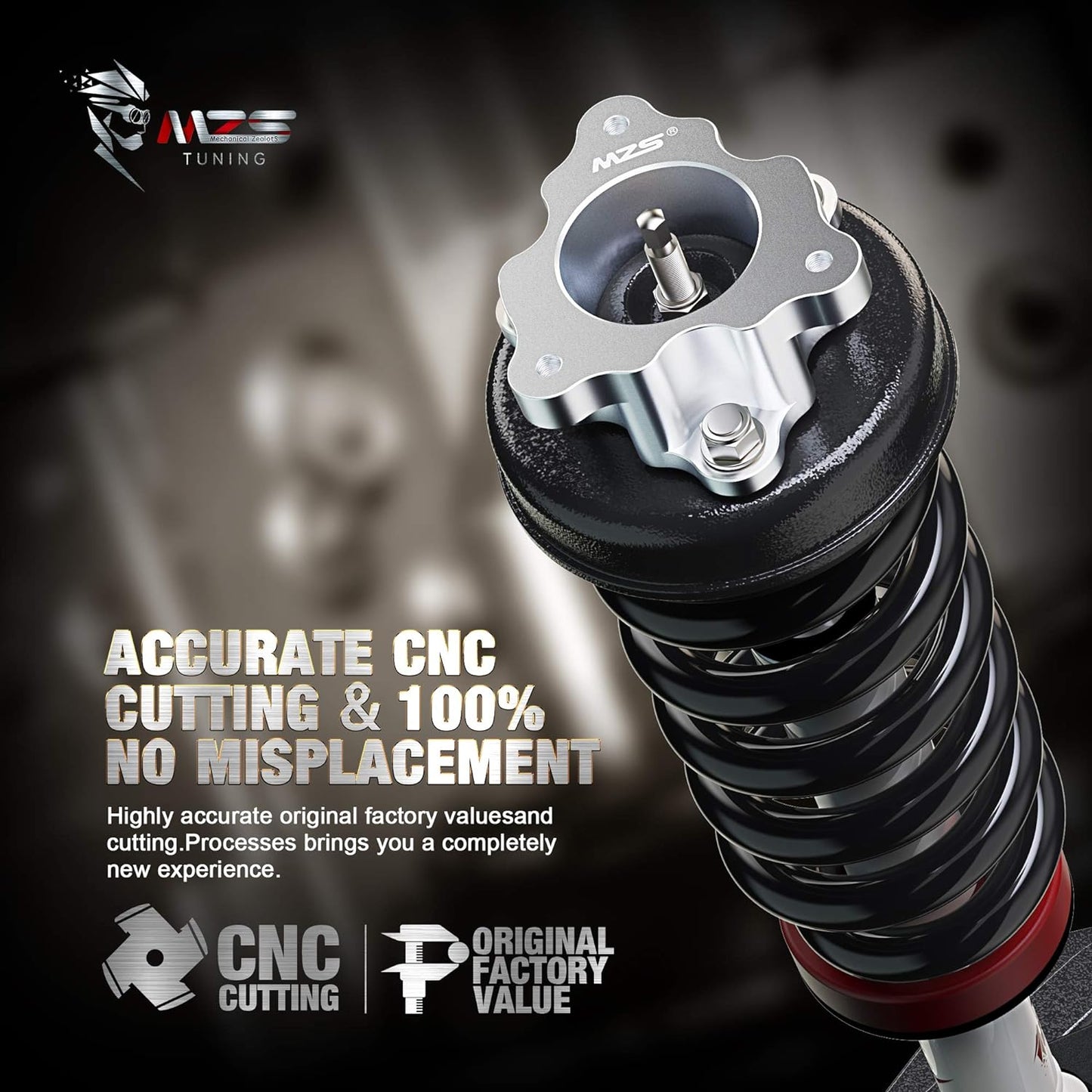MZS Leveling Kit, 2 inch-3 inch Front Lift Strut Spacers Compatible with Ram 1500 2WD 4WD
