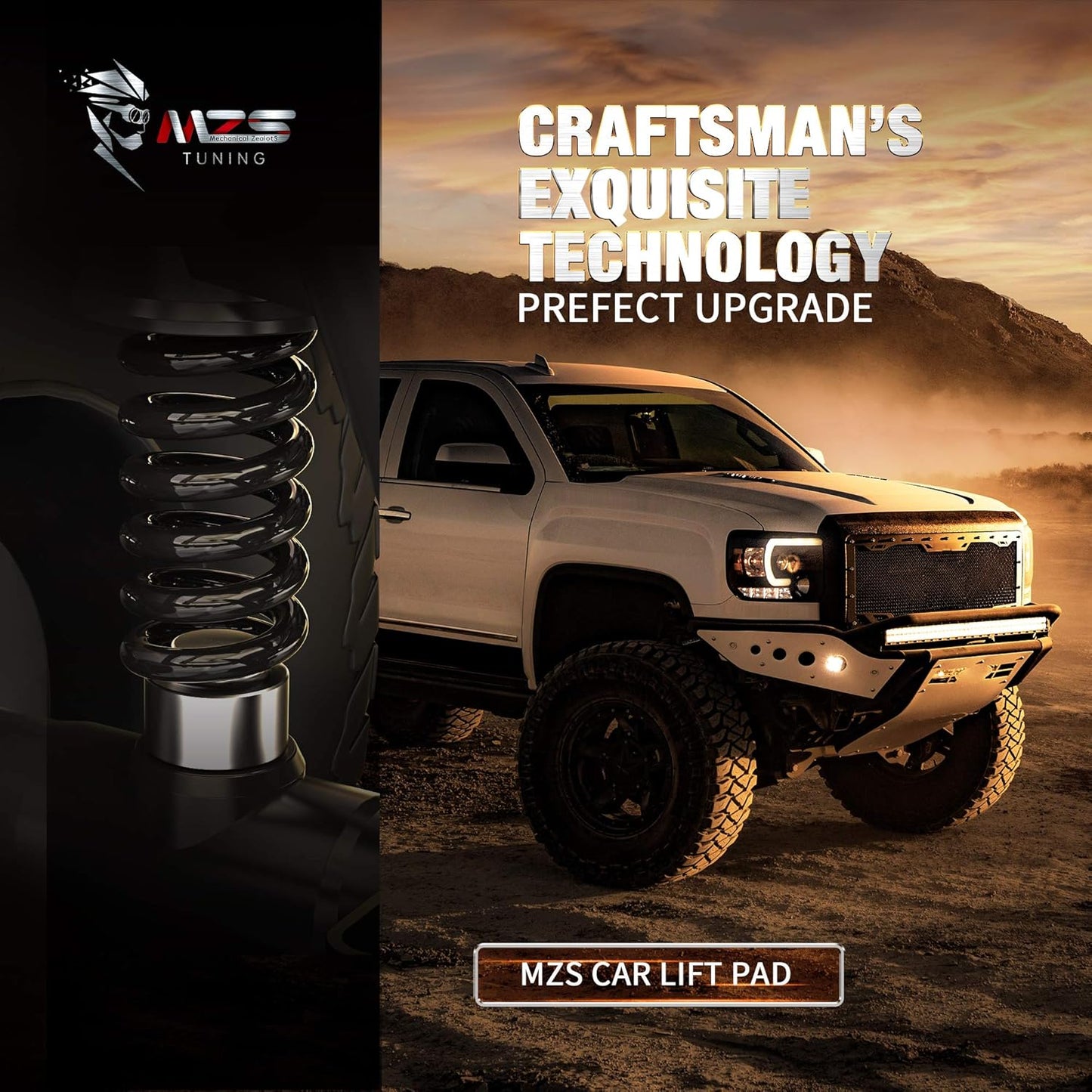 MZS Leveling Kit, Rear Lift Coil Spring Spacers Compatible with Ram 1500 Tahoe Suburban Yukon Avalanche 1500 2WD 4WD