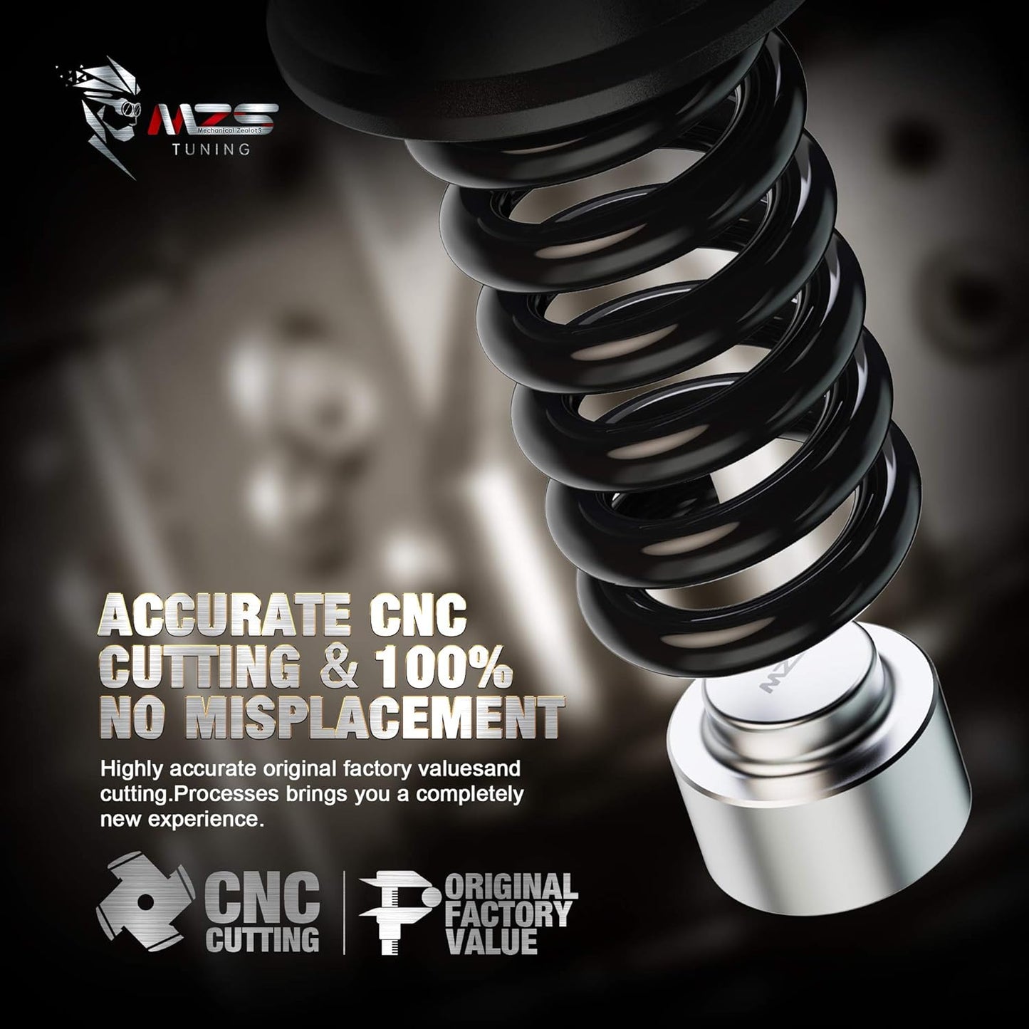 MZS Leveling Kit, Rear Lift Coil Spring Spacers Compatible with Ram 1500 Tahoe Suburban Yukon Avalanche 1500 2WD 4WD