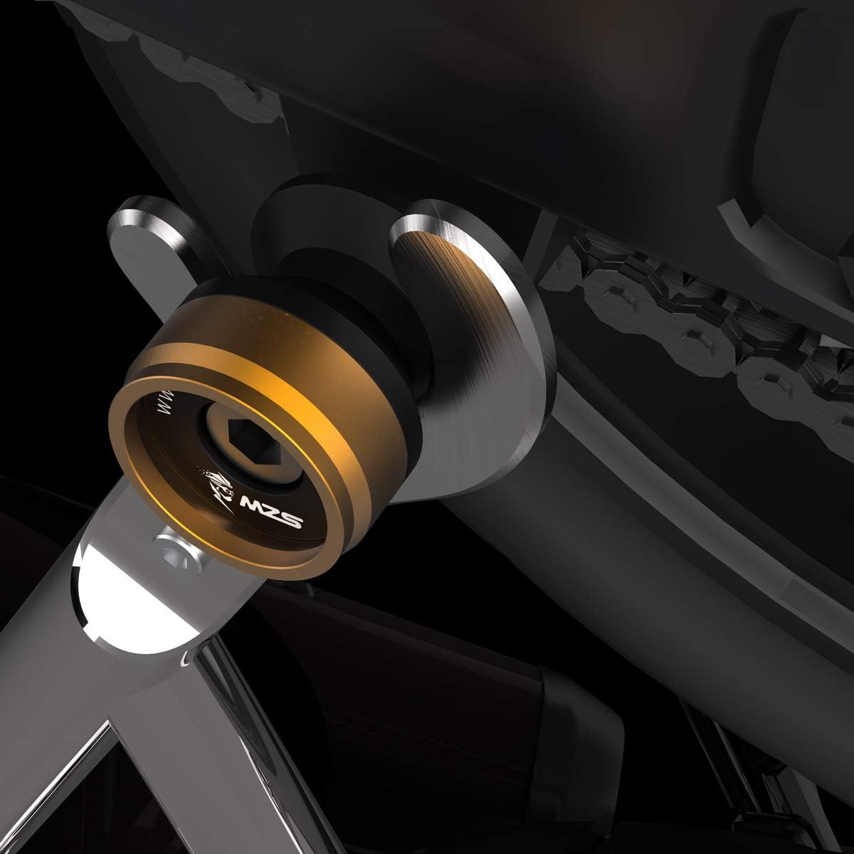 MZS 10MM Swingarm Spools, Universal M10 x 1.25 and M10 X1.5 Motorcycle Sliders Stand CNC Black / Gold / Blue / Red Compatible with EX250 EX300 EX650 Z1000SX Z750 Z1000 ZX6R ZX7R ZX10R ZX12R ZX14R ZZR600 EN650 390 790