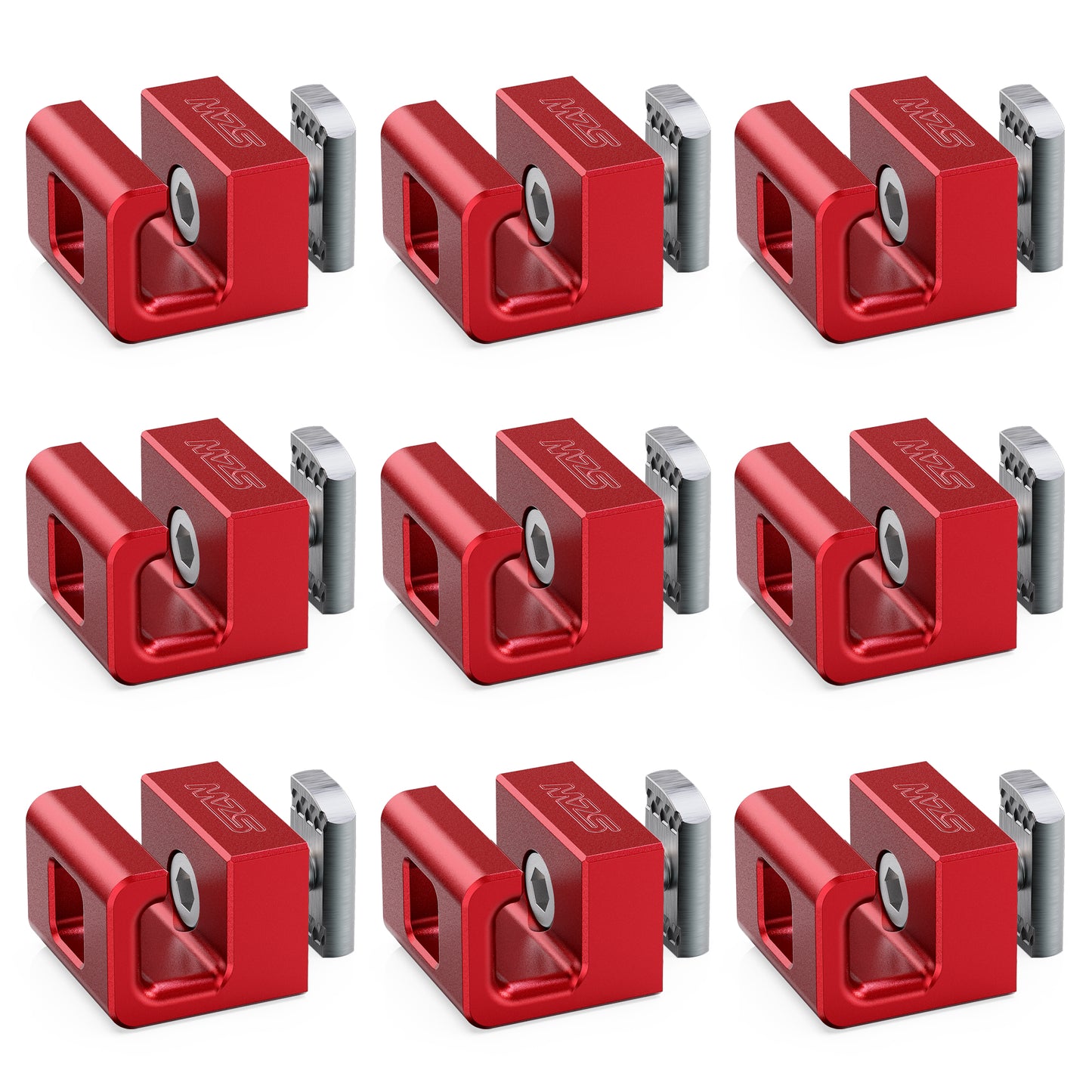 MZS Truck Bed Tie Down Anchors, Side Wall Stake Pocket Hooks Compatible with 2007+ Silverado Sierra 1500 2500 3500/2015+ Colorado Canyon Replaces 23146899 (Red, 2pcs)