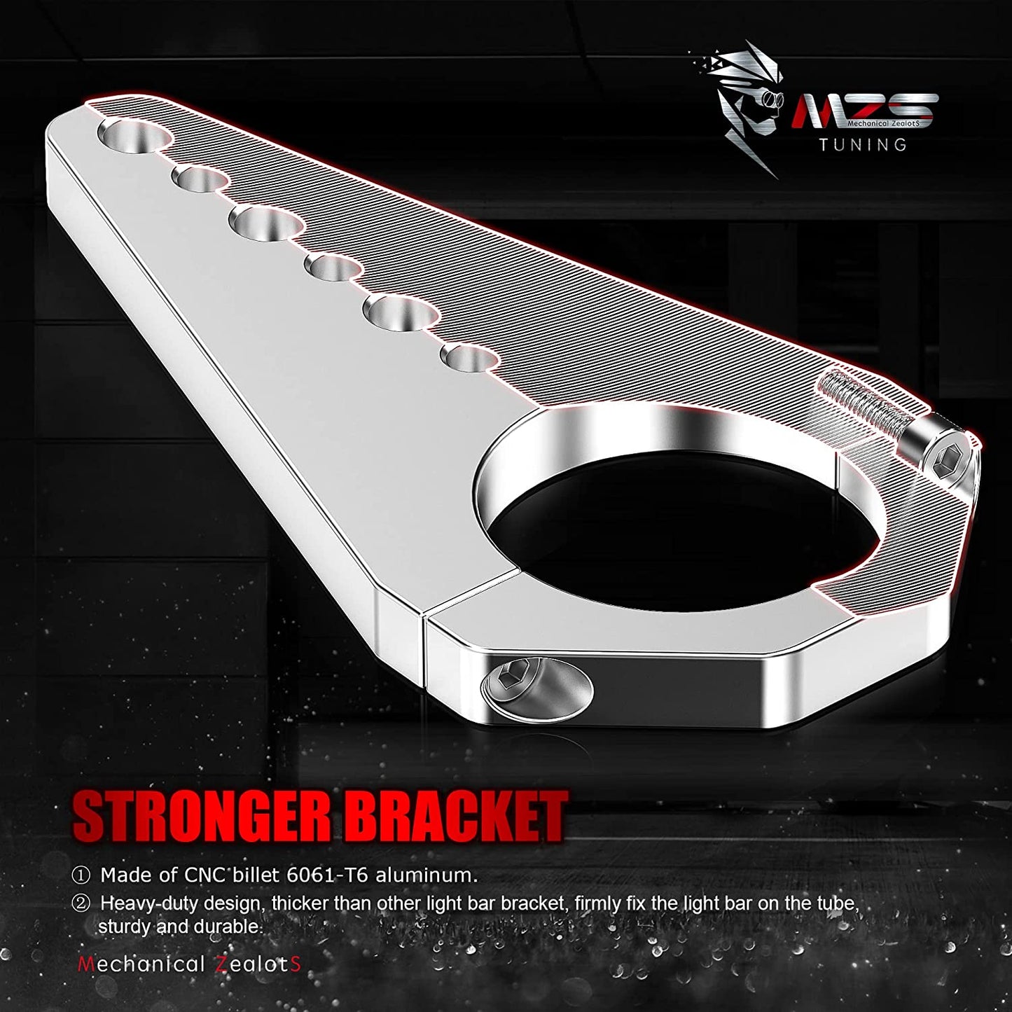 MZS LED Light Bar Mounts, Light Bar Mounting Bracket, Tube Clamp, Roll Bar/Roll Cage/Roof Rack/Bumper Clamp for UTV ATV Off-Road Vehicles
