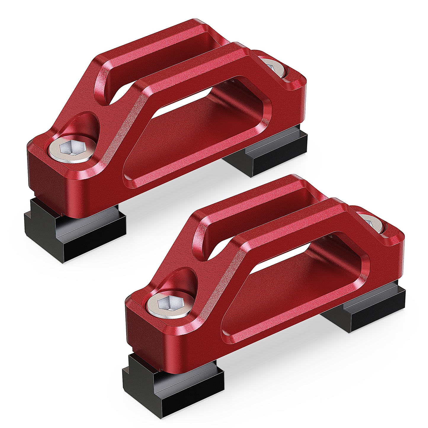 MZS Tie Down Anchors, Bed Cleats T Slot Nuts Compatible with Tacoma Tundra Ram 1500 Gladiator Truck Deck Rail System for Cargo Trailer, Replace PT278-35160 PT278-35112 PT278-35111 Red
