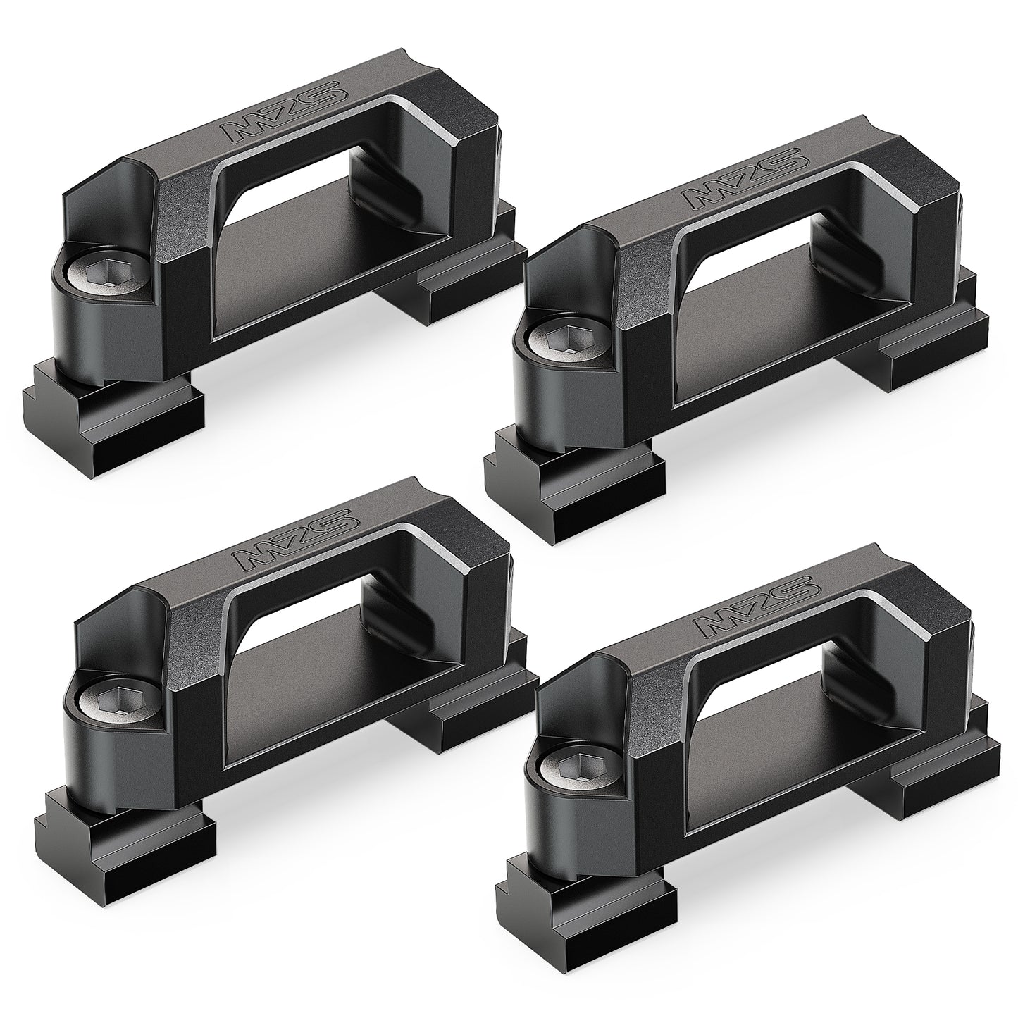 MZS Truck Bed Rail Cleats, Tie Down Anchors T Slot Nuts for Tacoma Tundra Ram 1500 Gladiator, Replace PT27835160 PT27835112 PT2780C010 Black