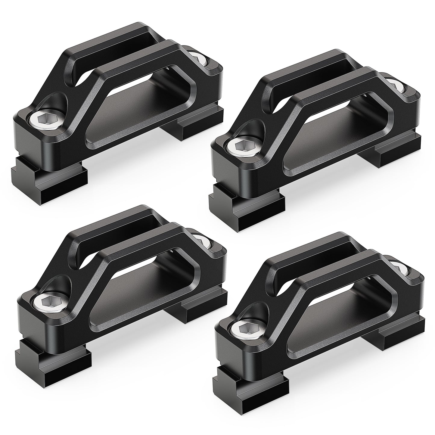 MZS Tie Down Anchors, Bed Cleats T Slot Nuts Compatible with Tacoma Tundra Ram 1500 Gladiator Truck Deck Rail System for Cargo Trailer, Replace PT278-35160 PT278-35112 PT278-35111 Black