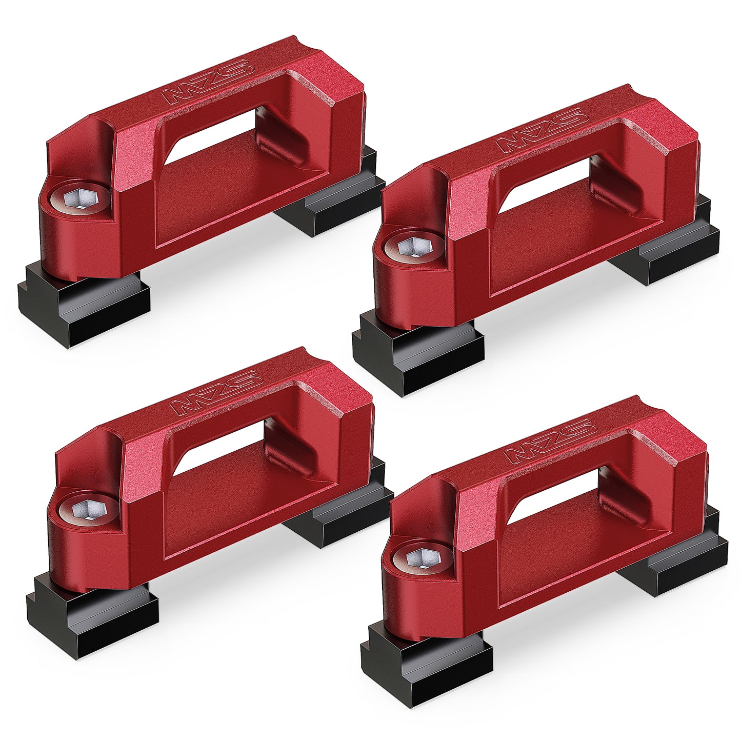 MZS Truck Bed Rail Cleats, Tie Down Anchors T Slot Nuts for Tacoma Tundra Ram 1500 Gladiator, Replace PT27835160 PT27835112 PT2780C010 Red