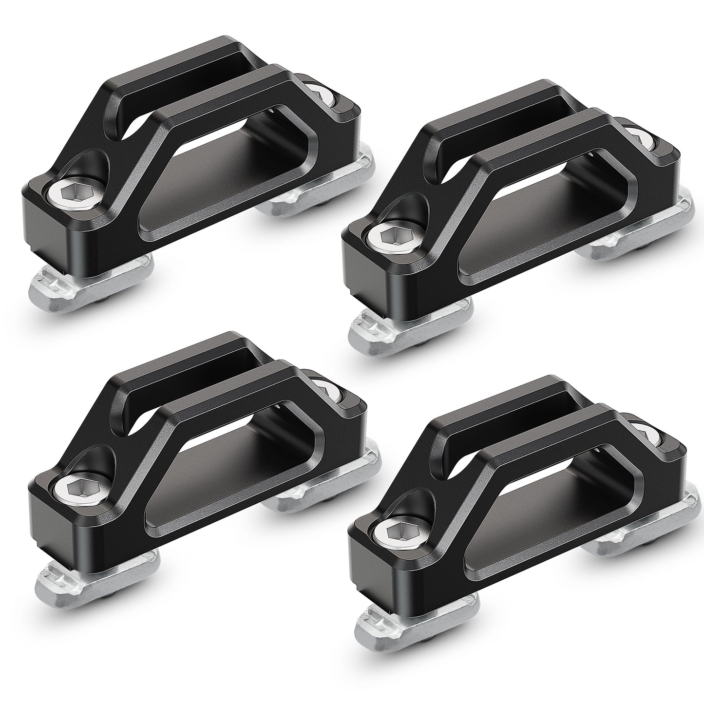 MZS Tie Down Anchors, Truck Bed Anchors Compatible with Frontier Titan Utili-Track Bed Rail System for Cargo Trailer, Replace 999T7-ZV00A 999T7ZV00A Black