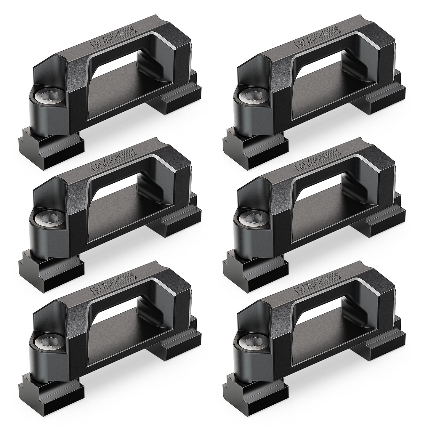 MZS Truck Bed Rail Cleats, Tie Down Anchors T Slot Nuts for Tacoma Tundra Ram 1500 Gladiator, Replace PT27835160 PT27835112 PT2780C010 Black
