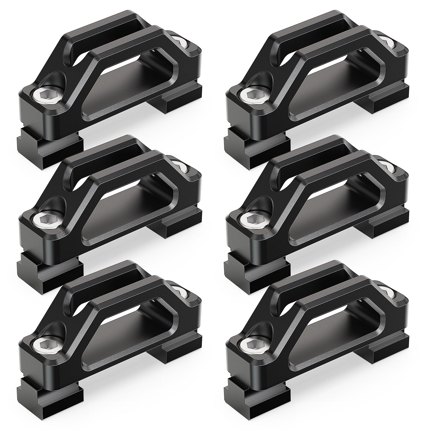 MZS Tie Down Anchors, Bed Cleats T Slot Nuts Compatible with Tacoma Tundra Ram 1500 Gladiator Truck Deck Rail System for Cargo Trailer, Replace PT278-35160 PT278-35112 PT278-35111 Black
