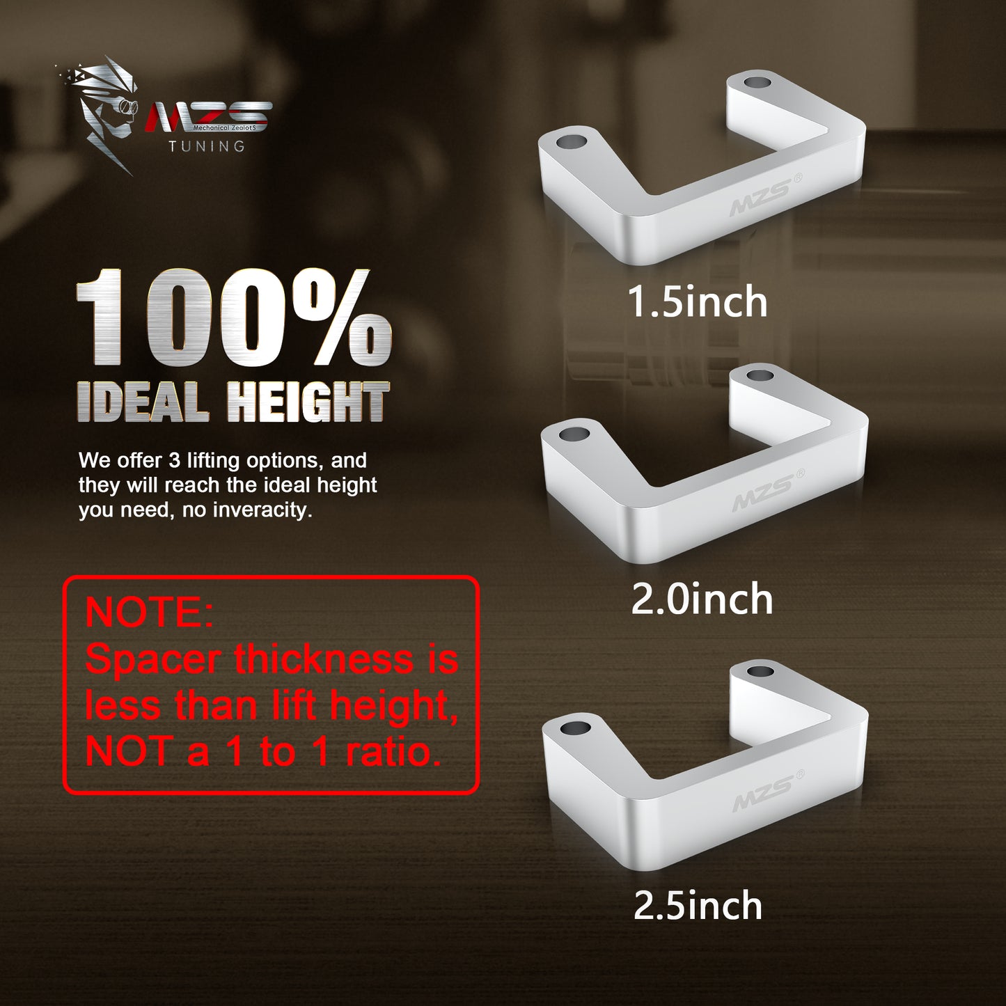 MZS Leveling Kit, Front Lift Kit Compatible with Silverado Sierra Tahoe Avalanche Suburban Yukon 2WD 4WD