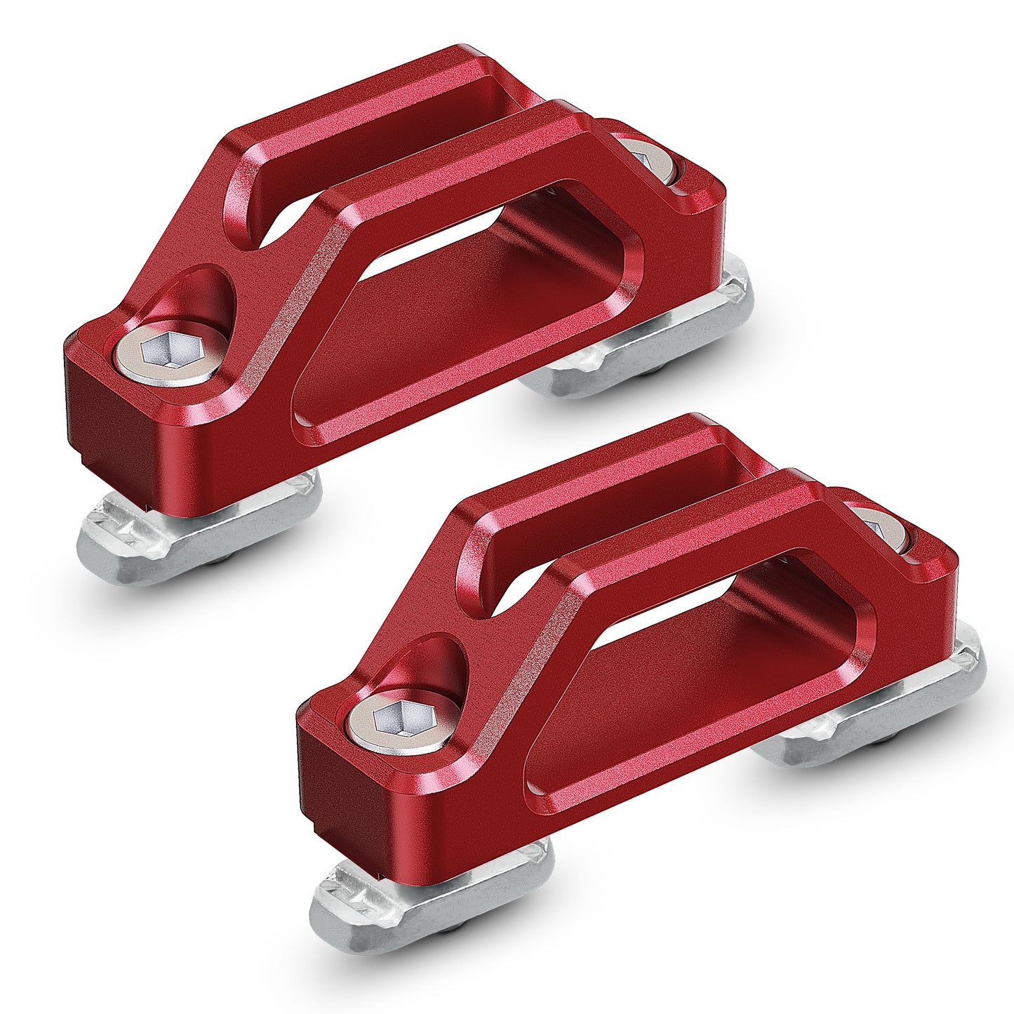 MZS Tie Down Anchors, Truck Bed Anchors Compatible with Frontier / Titan / Maverick / F150 Raptor Utili-Track Bed Rail System for Cargo Trailer, Replace 999T7-ZV00A 999T7ZV00A Red