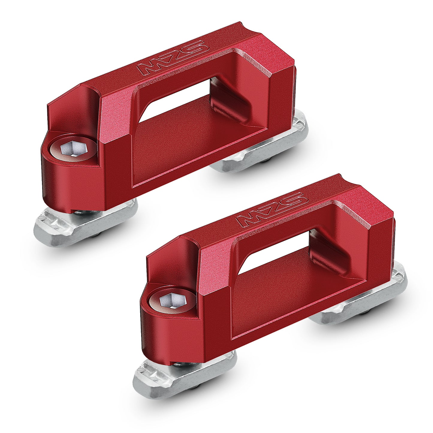 MZS Tie Down Anchors, Tie Down Anchors Bolts Nuts Mount Kit Compatible with Frontier / Titan / Maverick / F150 Raptor, Replace 999T7-ZV00A Red