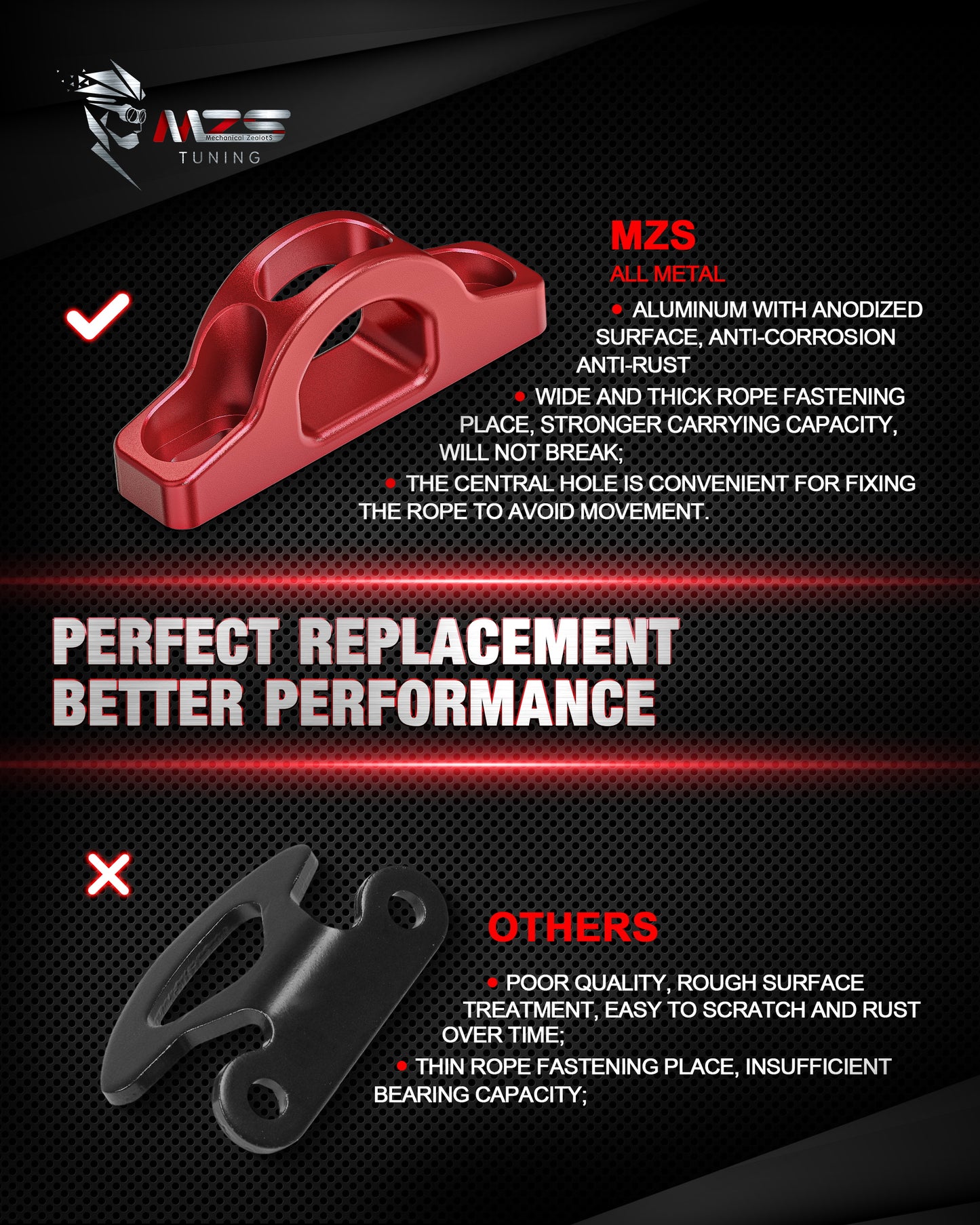MZS Tie Down Hooks, Truck Bed Anchors Inner Hook Compatible with F150 / F150 Heritage / F150 Lightning, Replace YL3Z-9900064-AAA YL3Z9900064AAA 4PCS