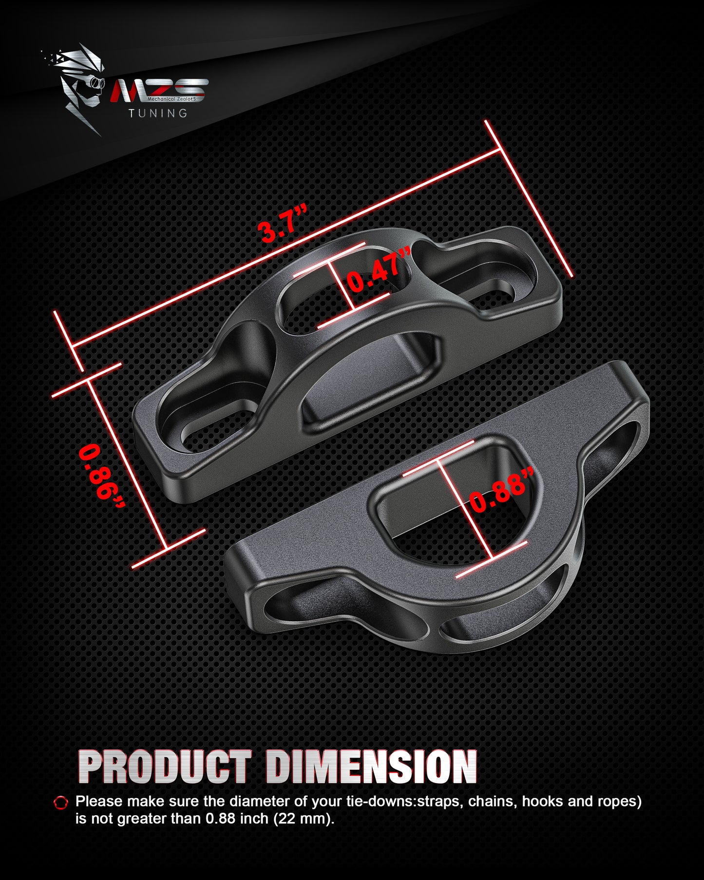 MZS Tie Down Hooks, Truck Bed Anchors Inner Hook Compatible with F150 / F150 Heritage / F150 Lightning, Replace YL3Z-9900064-AAA YL3Z9900064AAA 4PCS