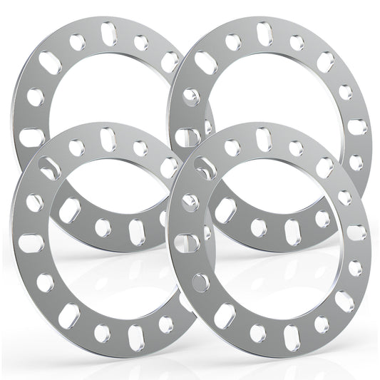 MZS 8x6.5 Wheel Spacers - 8x165.1 8x6.7 8x170 8x180 - M12 M14 1/2" 9/16" Fit 8lug Universal