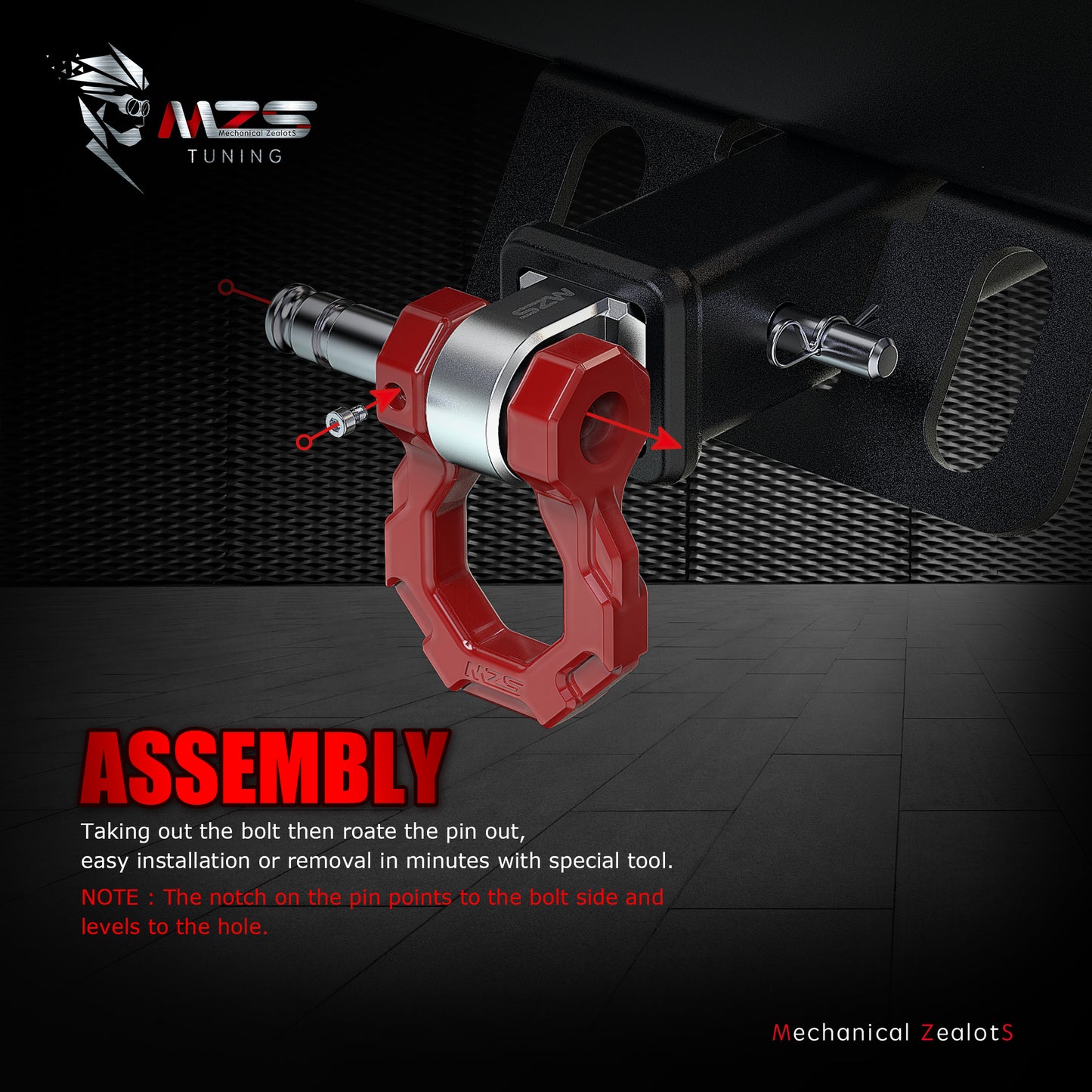 MZS D Ring Shackles, 3/4" Clevis Shackle with 7/8 Pin for Towing Off-Road Use Vehicle Recovery