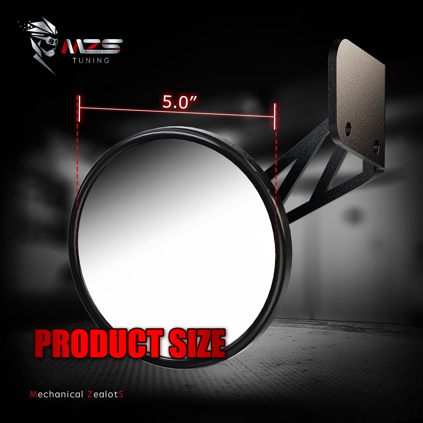 MZS Side Mirrors, Rear View Convex Mirrors w/Mounting Bracket, Fit Can am Maverick X3, DIY Install on Car Truck Off-Road Vehicles