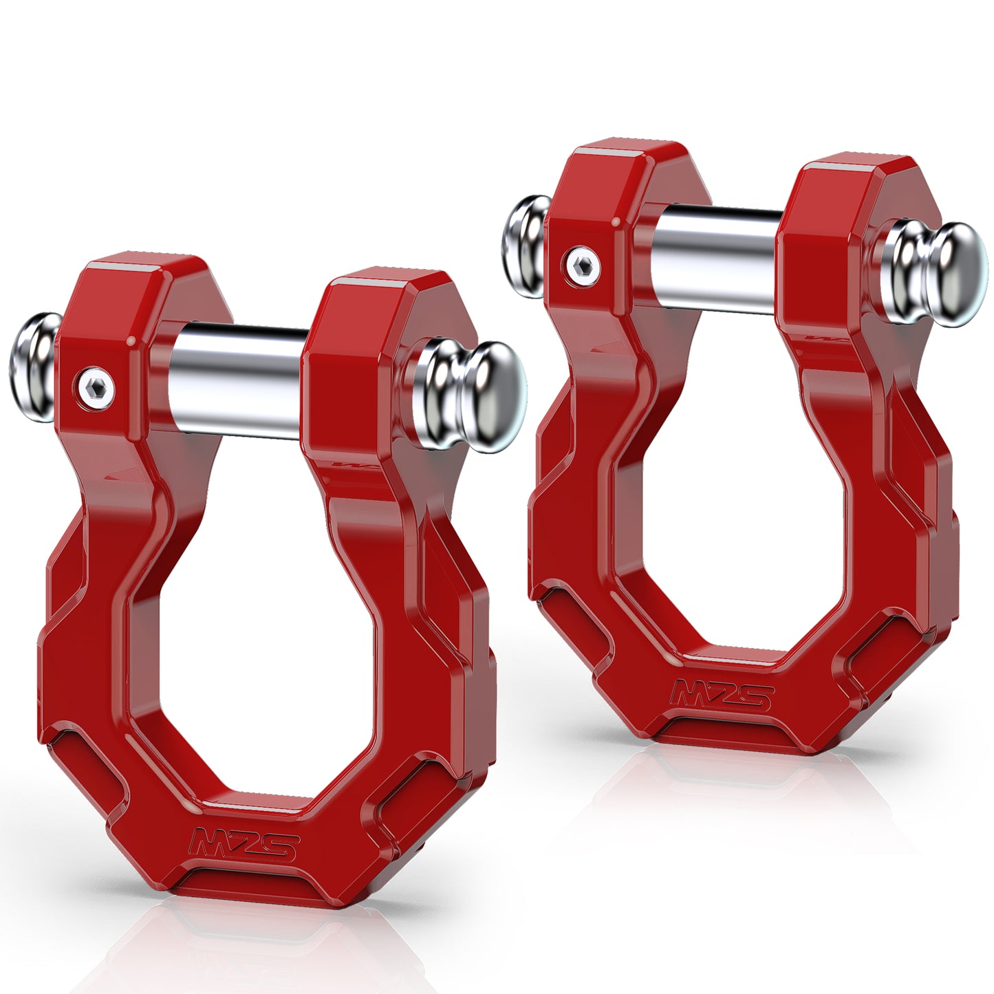 MZS D Ring Shackles, 3/4" Clevis Shackle with 7/8 Pin for Towing Off-Road Use Vehicle Recovery