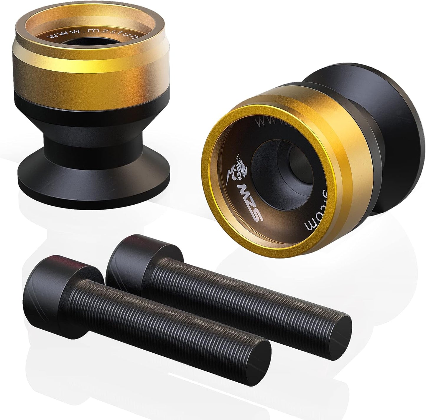 MZS 10MM Swingarm Spools, Universal M10 x 1.25 and M10 X1.5 Motorcycle Sliders Stand CNC Black / Gold / Blue / Red Compatible with EX250 EX300 EX650 Z1000SX Z750 Z1000 ZX6R ZX7R ZX10R ZX12R ZX14R ZZR600 EN650 390 790