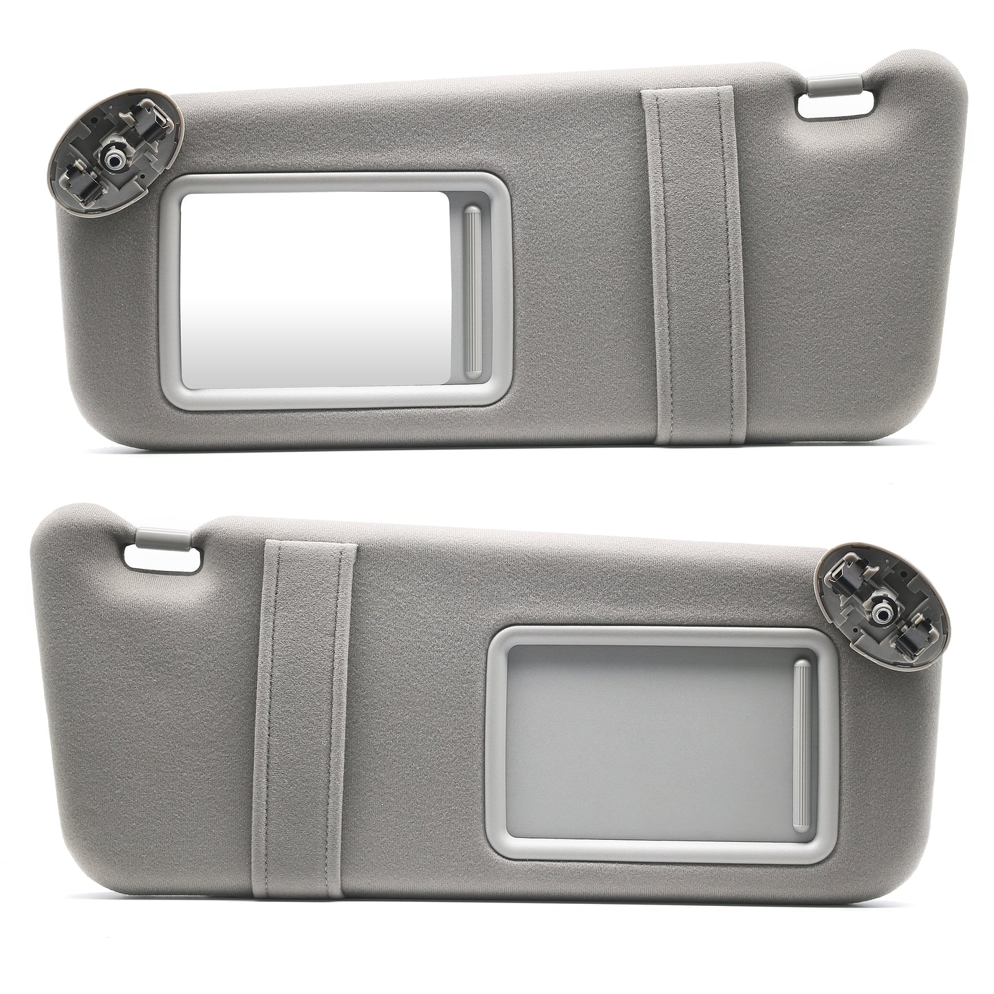 MZS Sun Visor Left Driver & Right Passenger Side Replacement Fit For 2007-2011 Camry Without Sunroof (Gray)
