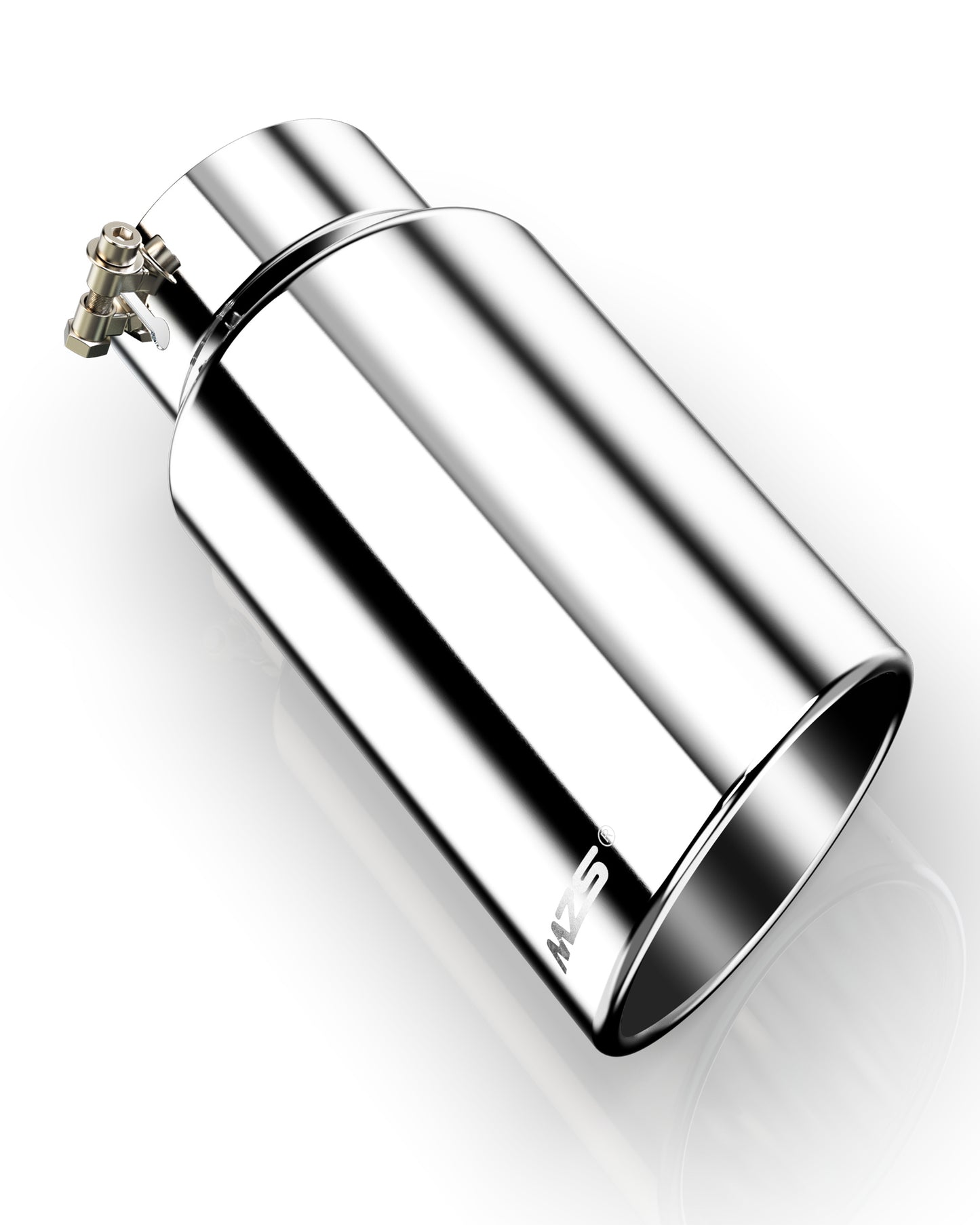 MZS Exhaust Tip - 4" Inlet 6" Outlet 12" Length Tailpipe Universal - Stainless Steel
