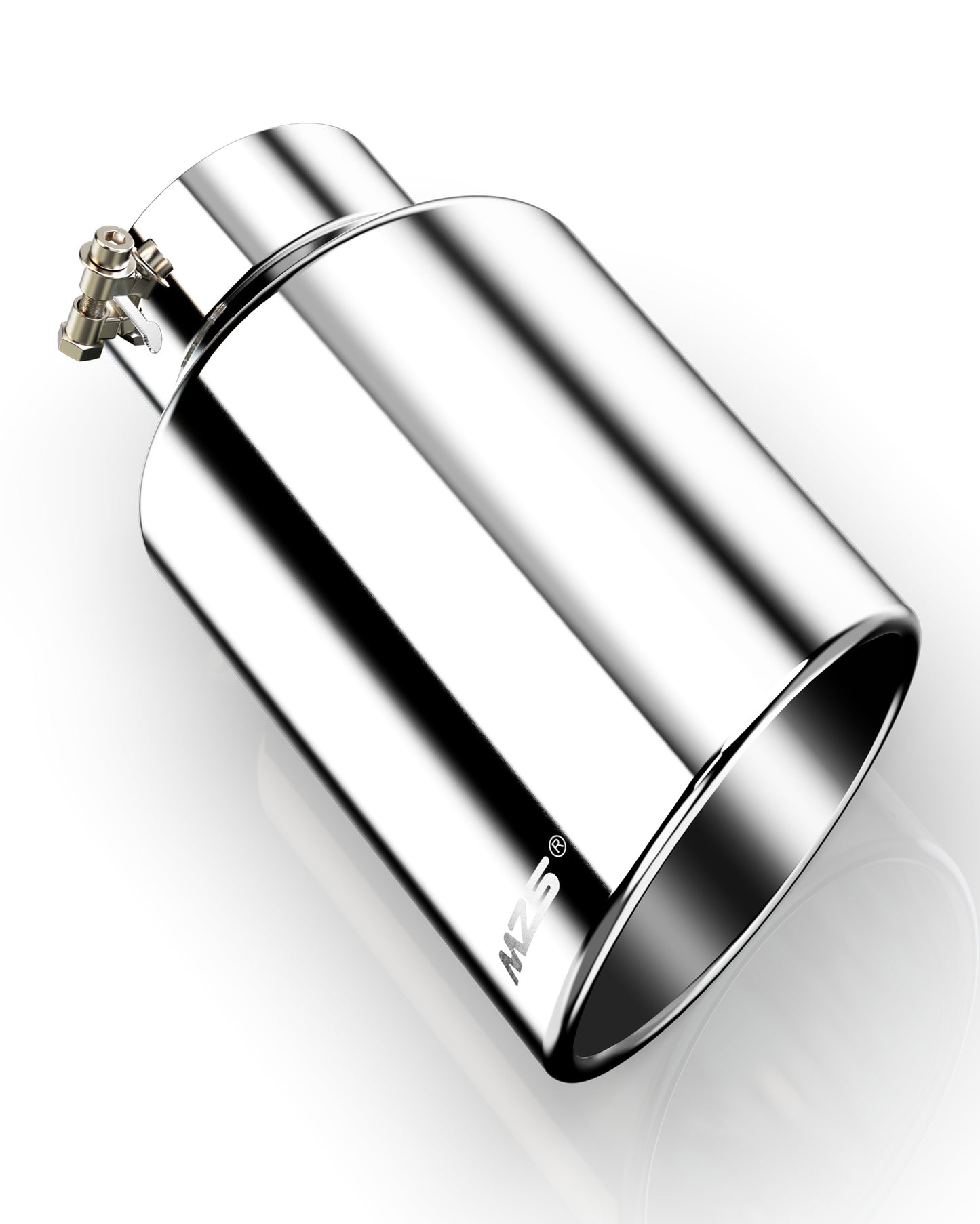 MZS Exhaust Tip - 4" Inlet 8" Outlet 15" Length Tailpipe Universal - Stainless Steel
