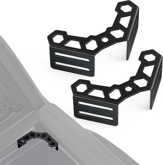 MZS Truck Bed Corner Gussets Compatible with Tacoma 2005-2015 2024-2025, Front Side Rail Tie Down Anchor Mounting Brackets T Slot Nuts for Cargo CB Antenna Flag Whip Light, Balck, Pack of 2