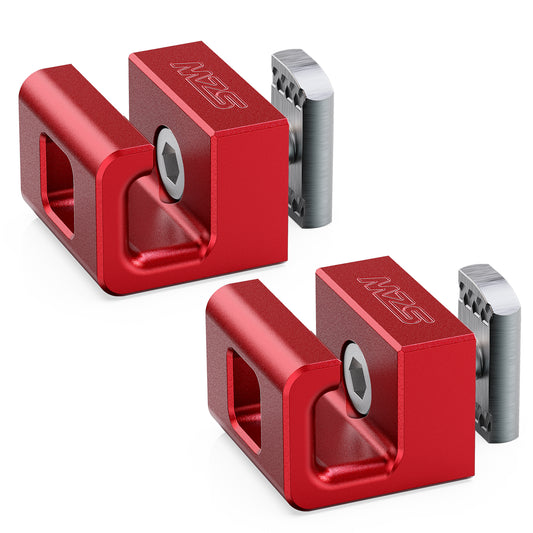 MZS Truck Bed Tie Down Anchors, Side Wall Stake Pocket Hooks Compatible with 2007+ Silverado Sierra 1500 2500 3500/2015+ Colorado Canyon Replaces 23146899 (Red, 2pcs)