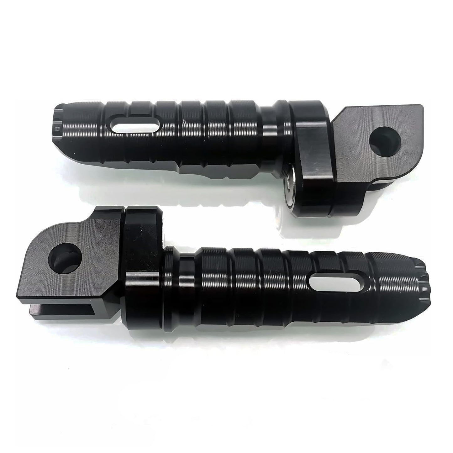 MZS Motorcycle Foot Pegs, Front Rider Footpegs Footrest Pedal Adjustable Black CNC Compatible with GSXR 600 750 GSX-R1000 GSX250R GSXS750 GSXS1000 GSXS1000F GSF1250 GSX650 SV650 SV1000 DL650 DL1000
