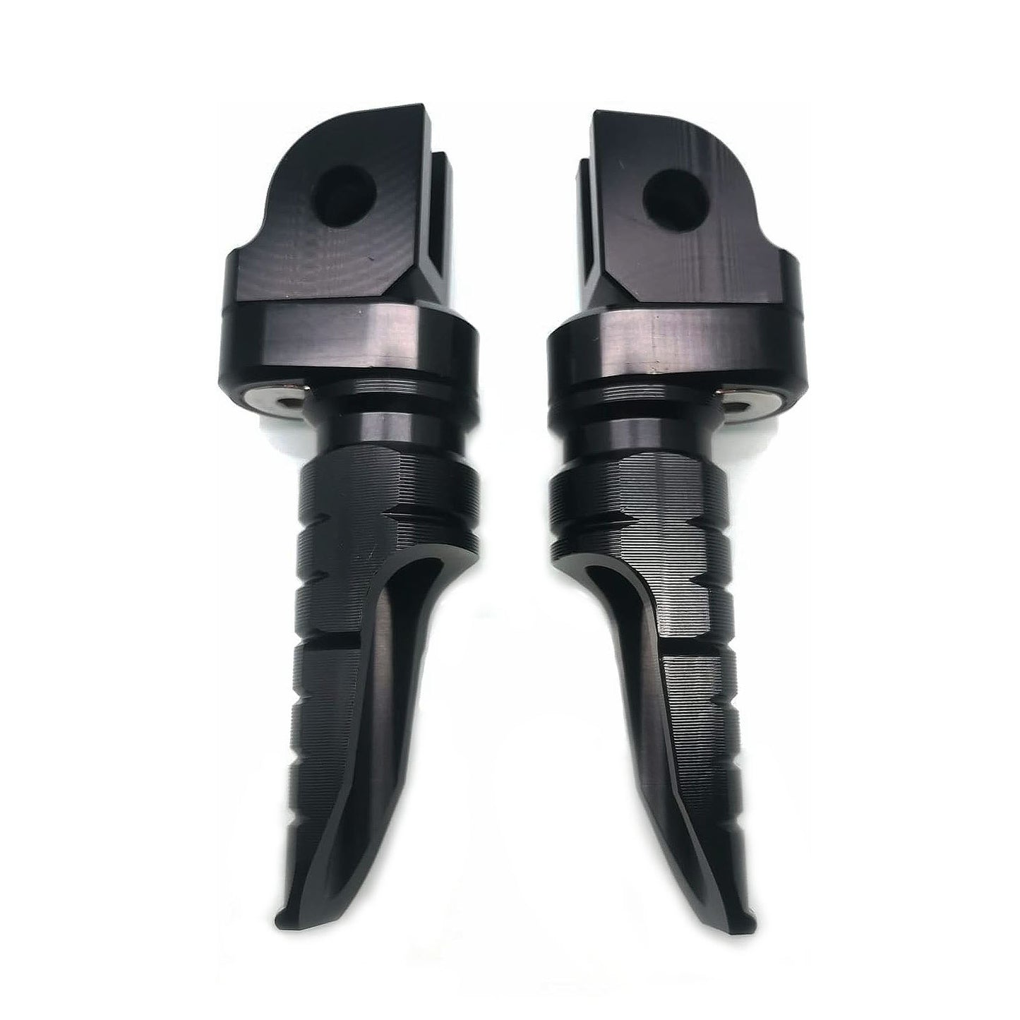 MZS Motorcycle Foot Pegs, Front Rider Footpegs Footrest Rest Pedal Adjustable Aluminum Black Compatible with GROM Monkey CBR 600 F2 F3 F4 F4I CBR600RR CBR1000RR VFR800 CB1100