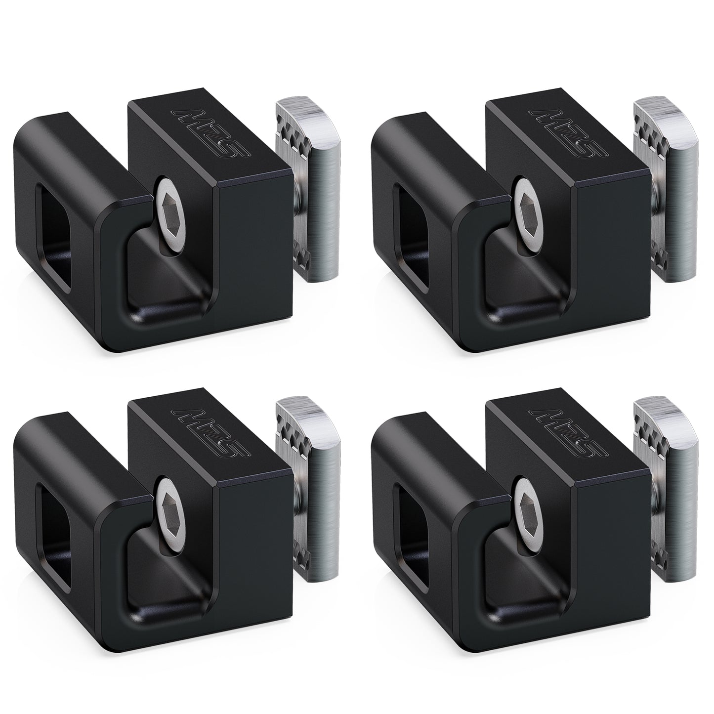 MZS Truck Bed Tie Down Anchors, Side Wall Stake Pocket Hooks Compatible with 2007+ Silverado Sierra 1500 2500 3500/2015+ Colorado Canyon Replaces 23146899 (Black, 2pcs)