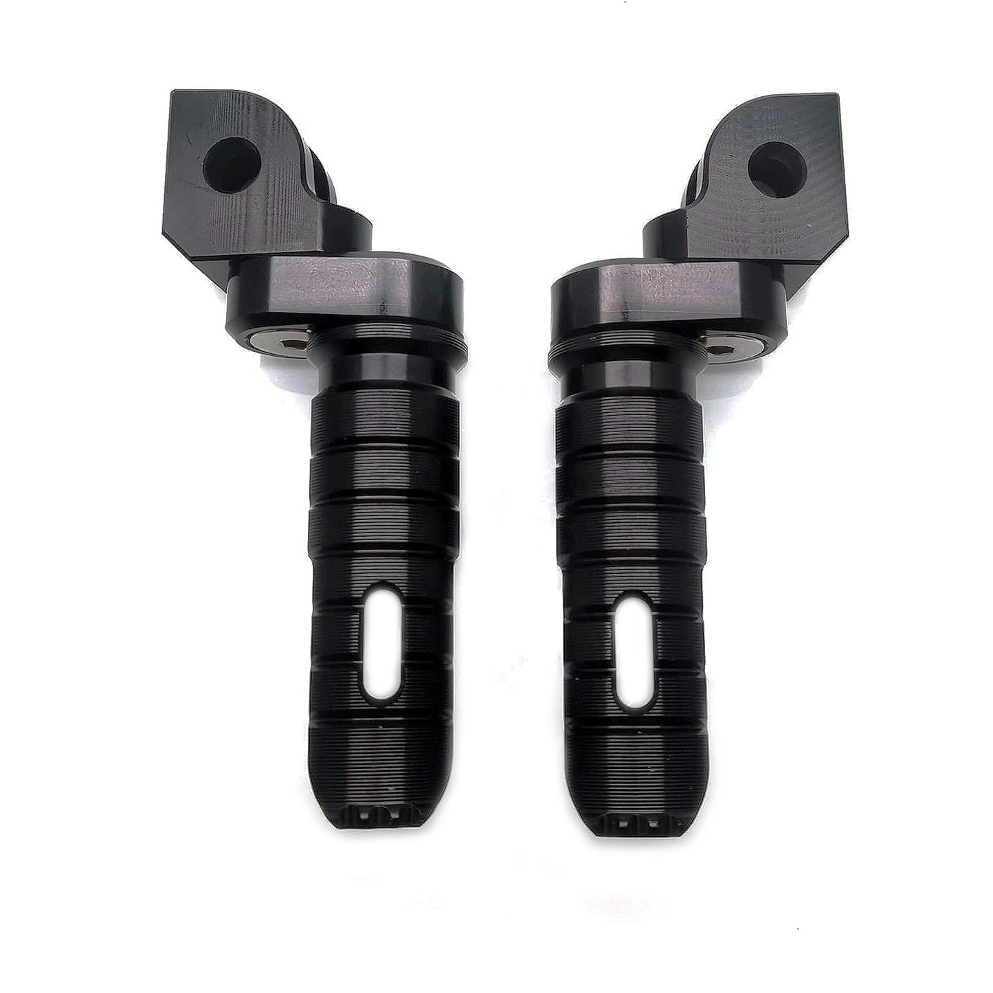 MZS Motorcycle Foot Pegs, Front Rider Footpegs Footrest Rest Pedal Adjustable Aluminum Black Compatible with GROM Monkey CBR 600 F2 F3 F4 F4I CBR600RR CBR1000RR VFR800 CB1100