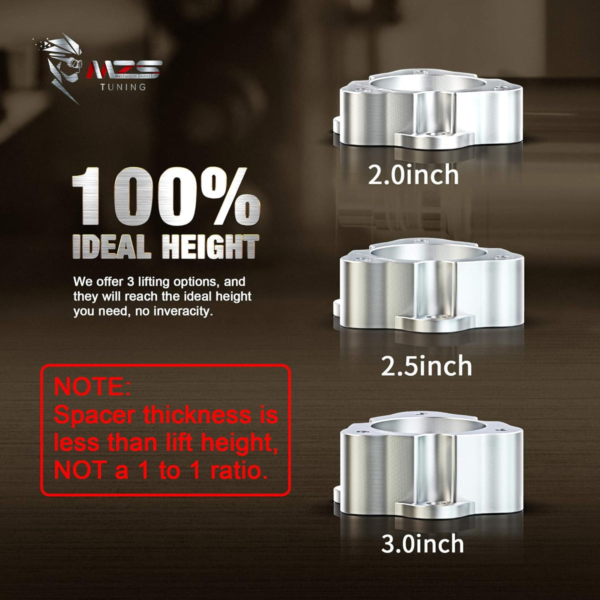 1-Inch Front Strut Spacers – Fits 2000-2007 Toyota Sequoia 2WD/4WD – Set Of 2